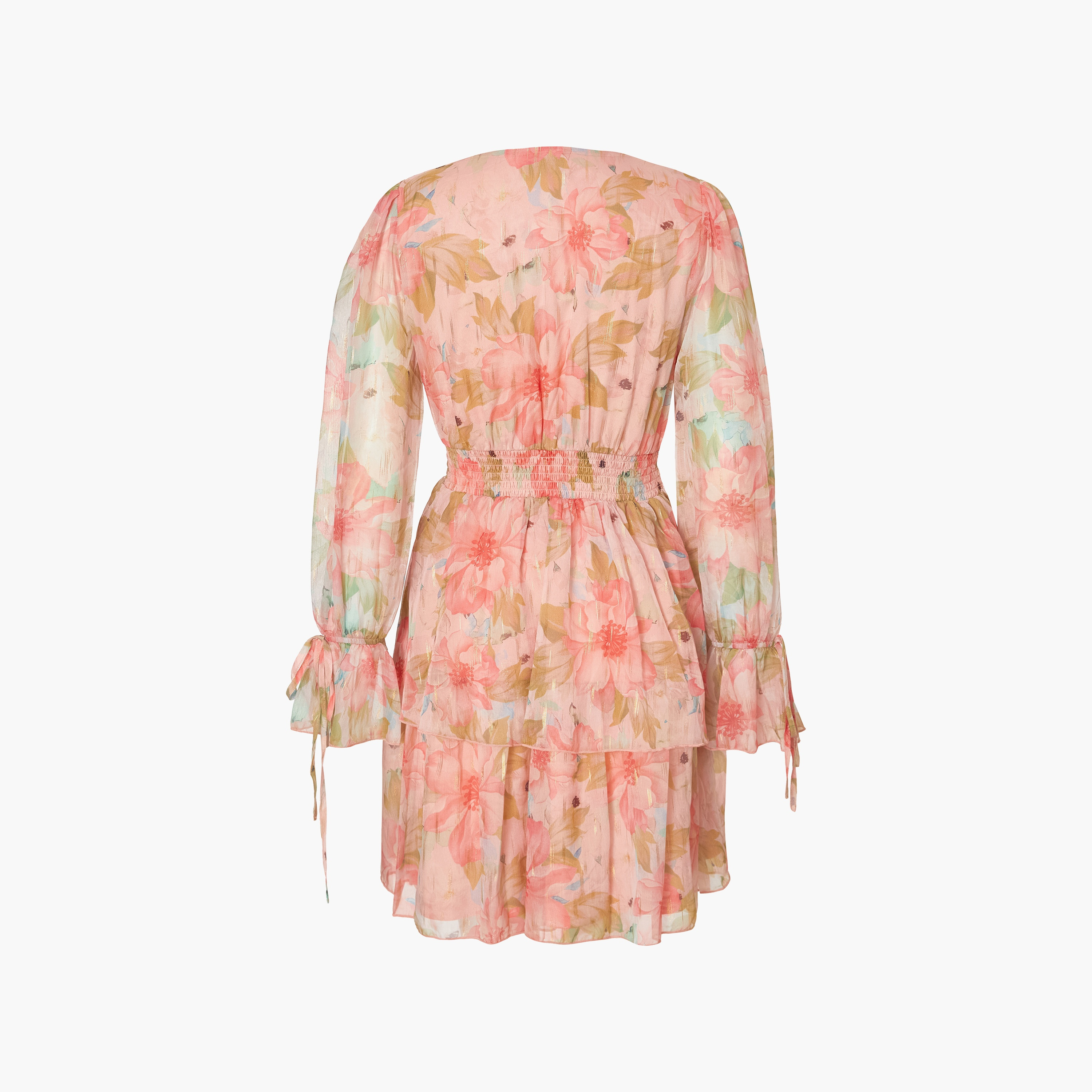 Quiz Floral Chiffon Layered Multicolour Women's Mini Dress-women-clothing-dresses-image-6