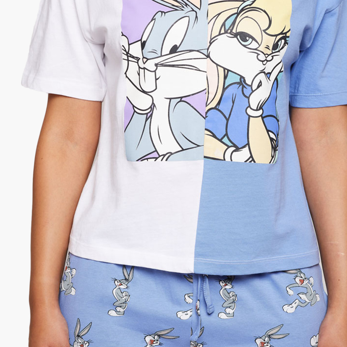 بلوايج أزرق السراويل القصيرة-women-clothing-nightwear-pyjamas-longsets-image-4