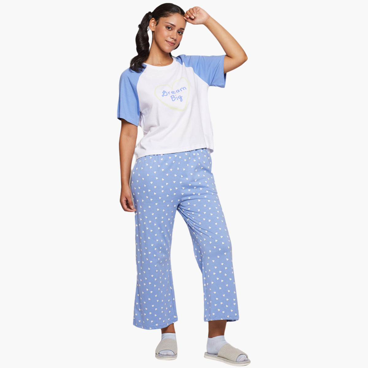 BlueAge Women Printed Round Neck Loungwear T-Shirt-women-clothing-nightwear-pyjamas-tops-image-7