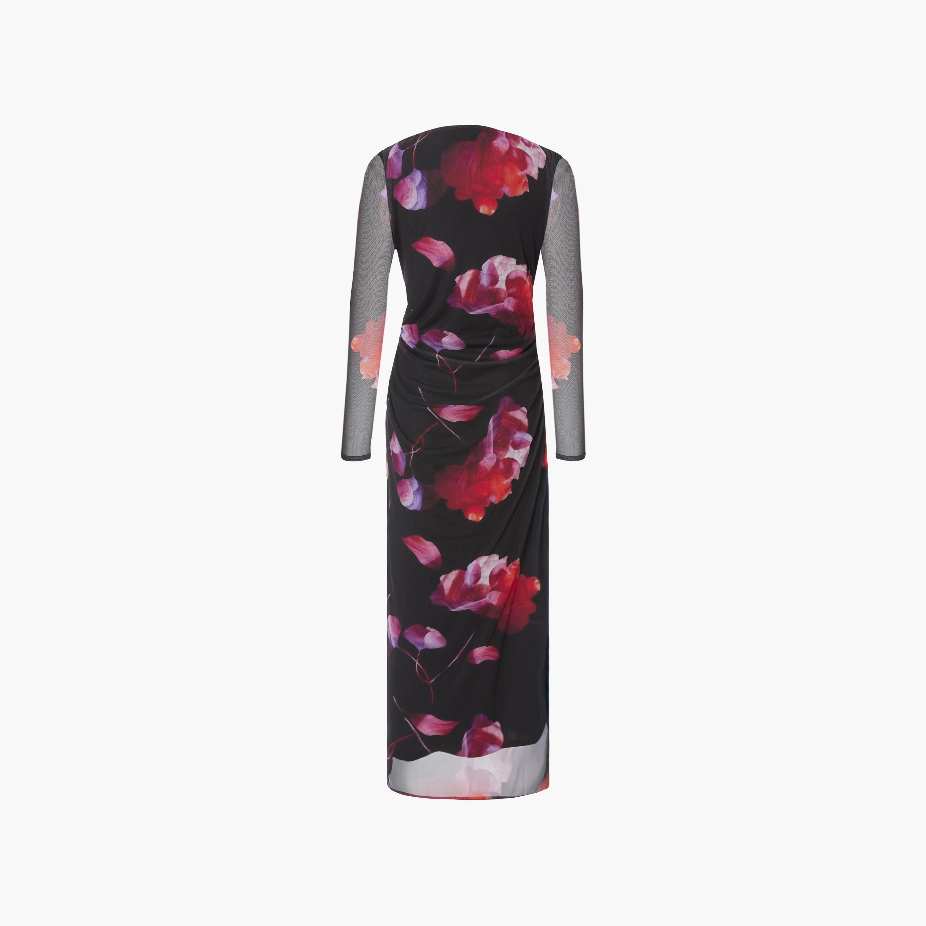 Quiz Black Floral Mesh Women's Maxi Dress-women-clothing-dresses-image-6