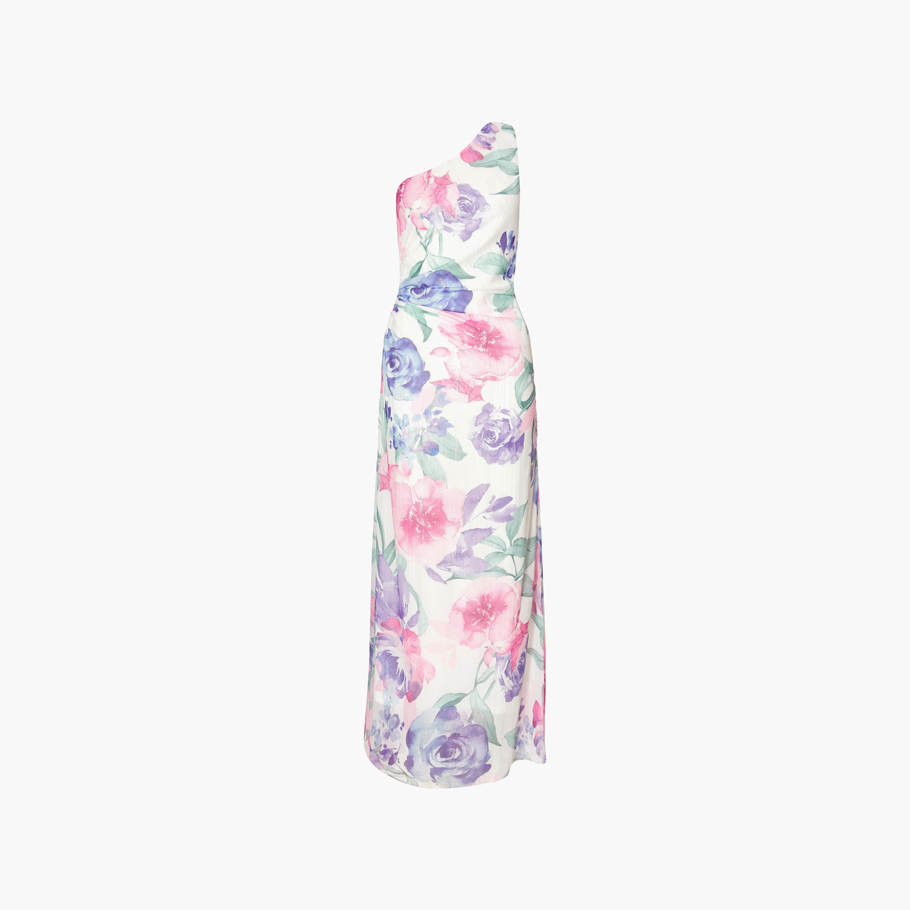فستان سهرة ماكسي نسائي بألوان متعددة بكتف واحد من الشيفون بطبعة زهور من كويز-women-clothing-dresses-image-6