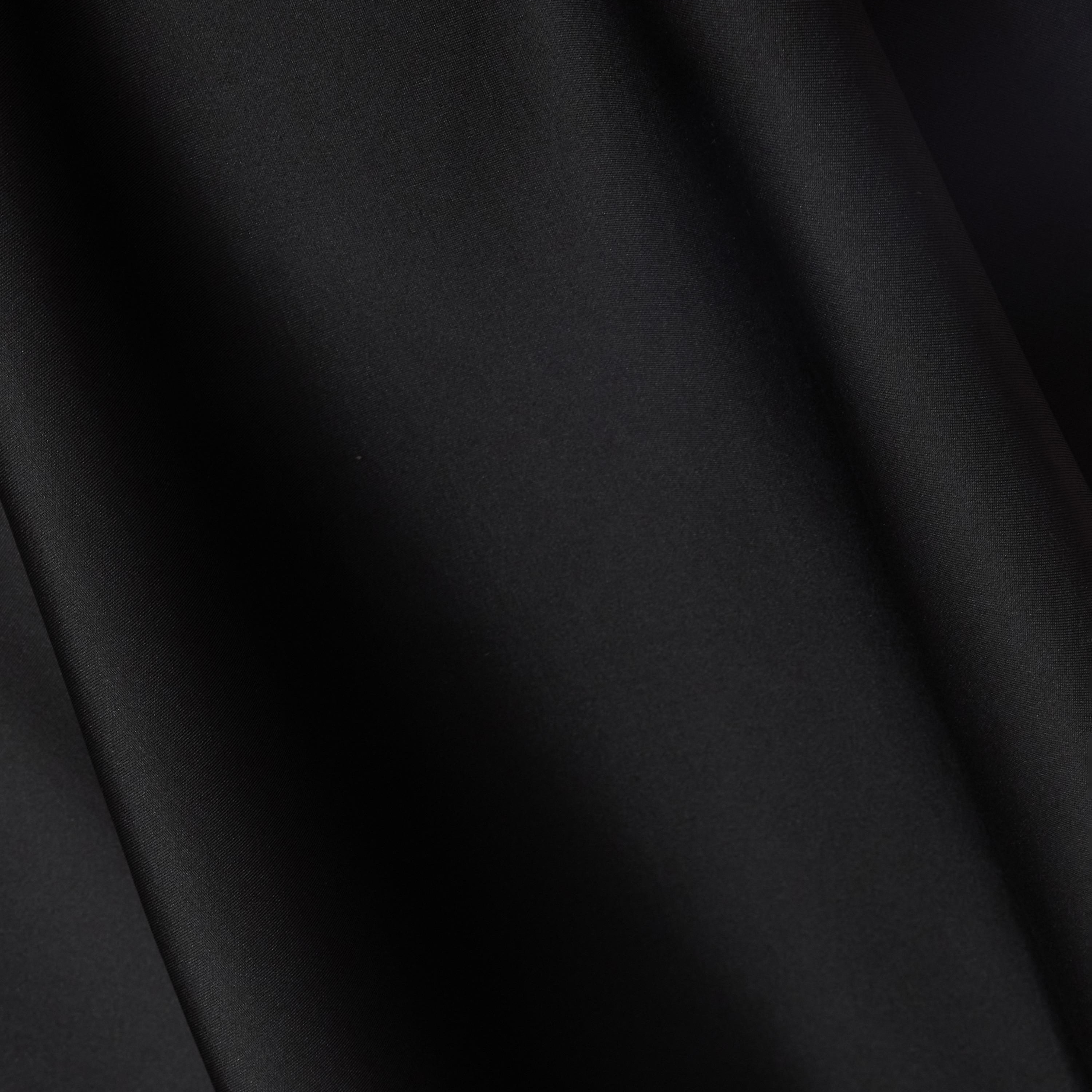 فستان أسود متوسط الطول من قماش الكريب سكوبا بياقة عالية وتصميم A للنساء من كويز-women-clothing-dresses-image-4