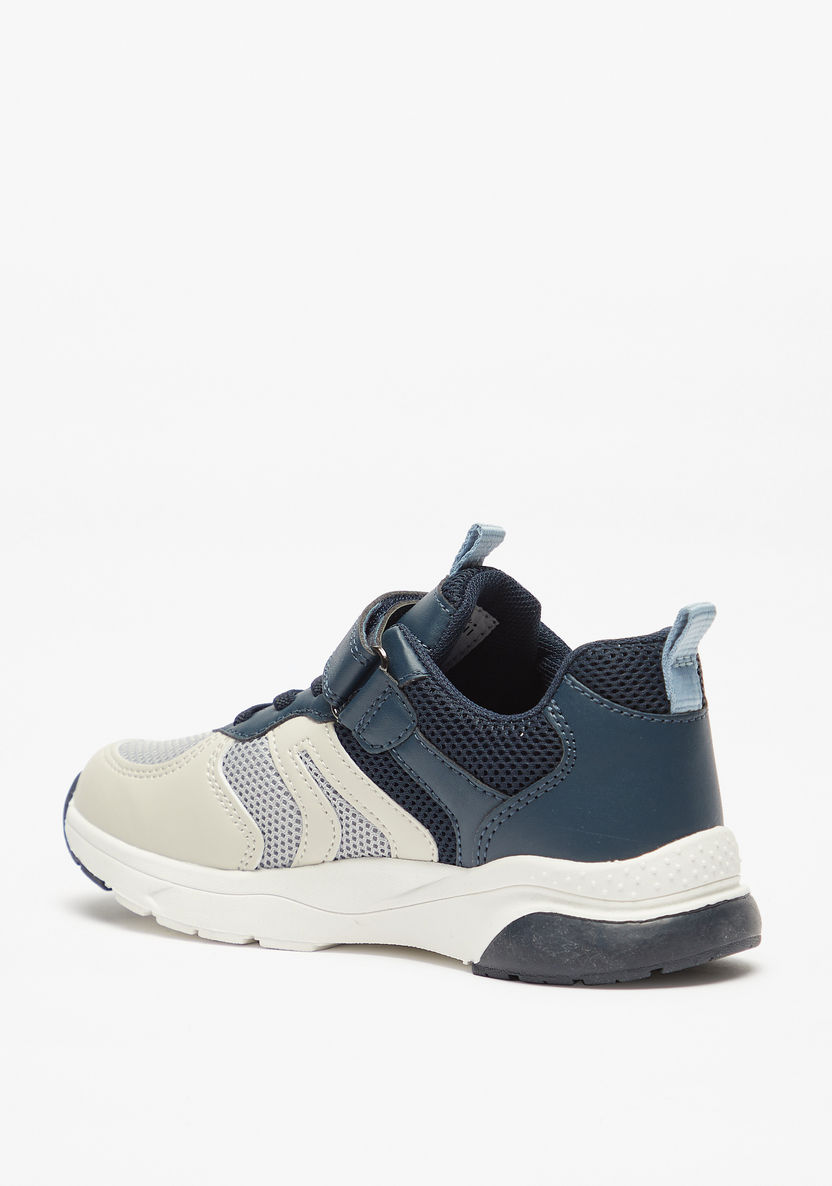 Mister Duchini Textured Sneakers with Hook and Loop Closure-Boy%27s Sneakers-image-1