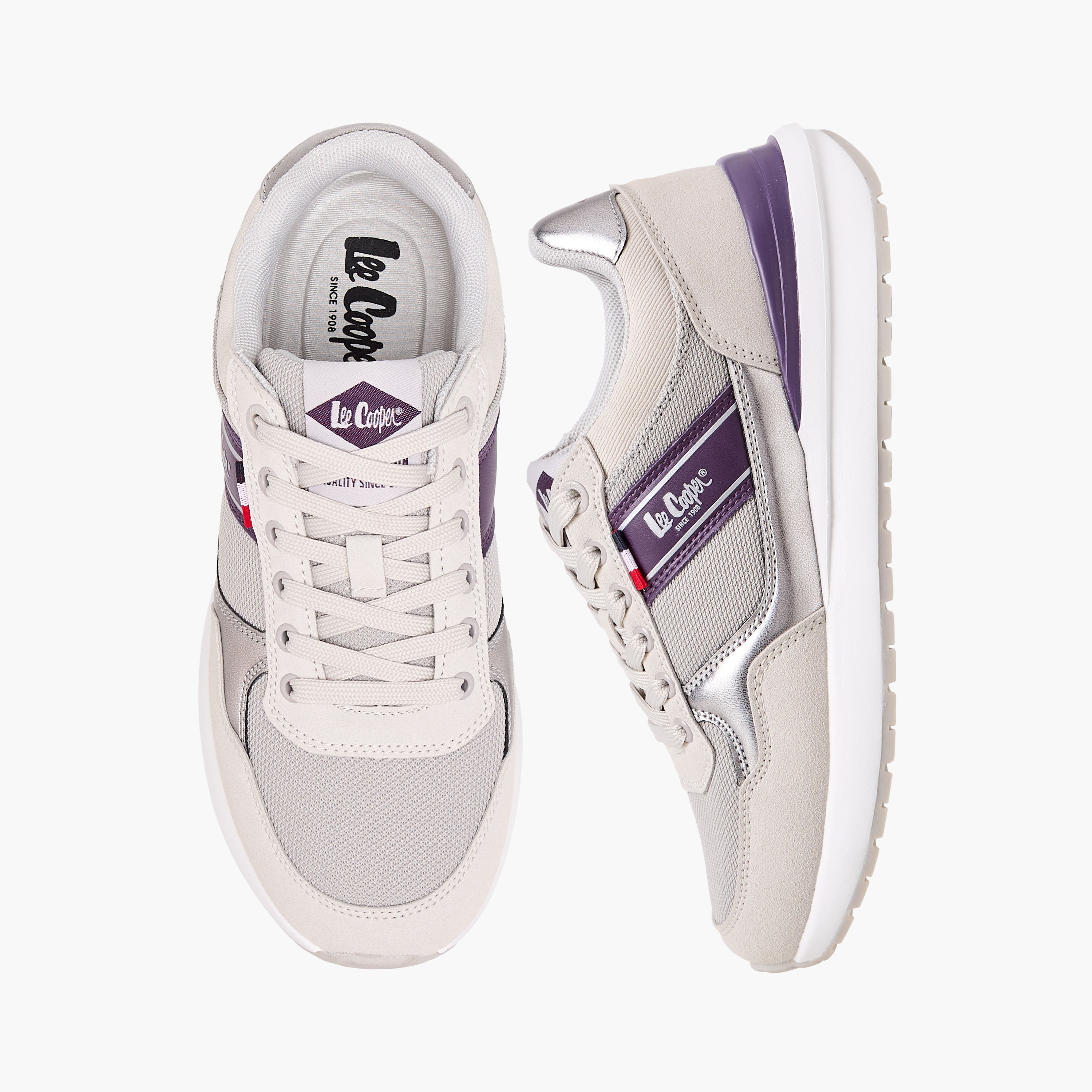 حذاء سنيكرز برباط إغلاق وطبعات شعار للنساء من لي كوبر-women-shoes-sneakers-image-1