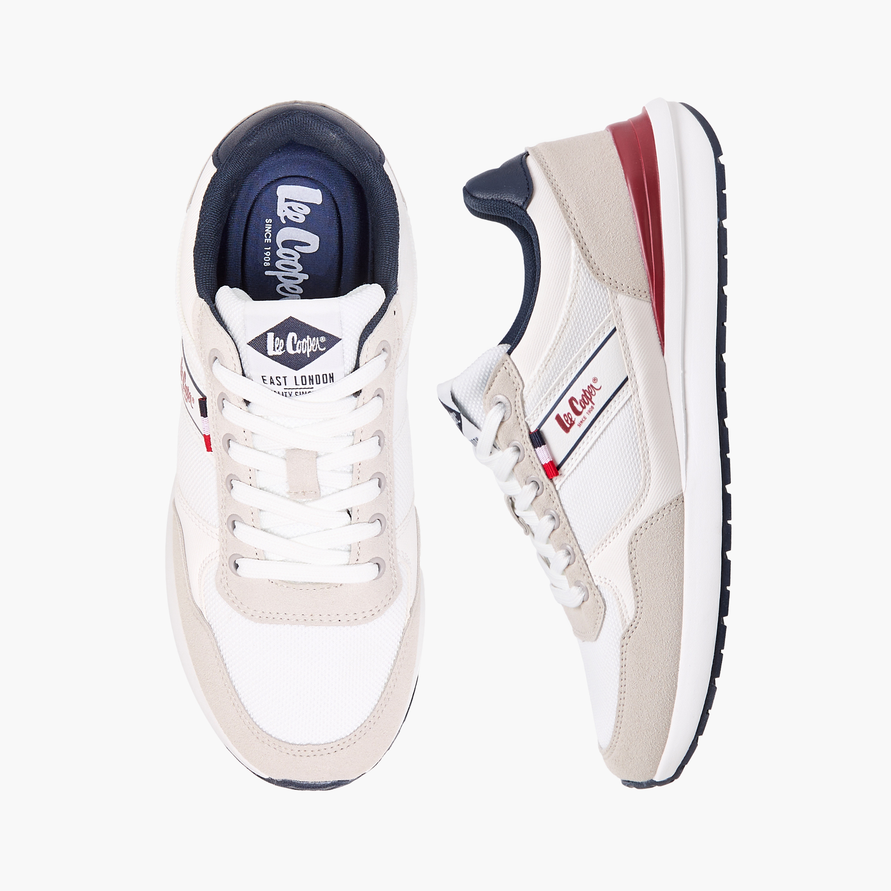 Lee Cooper Women's Logo Print Sneakers with Lace-Up Closure-women-shoes-sneakers-image-1