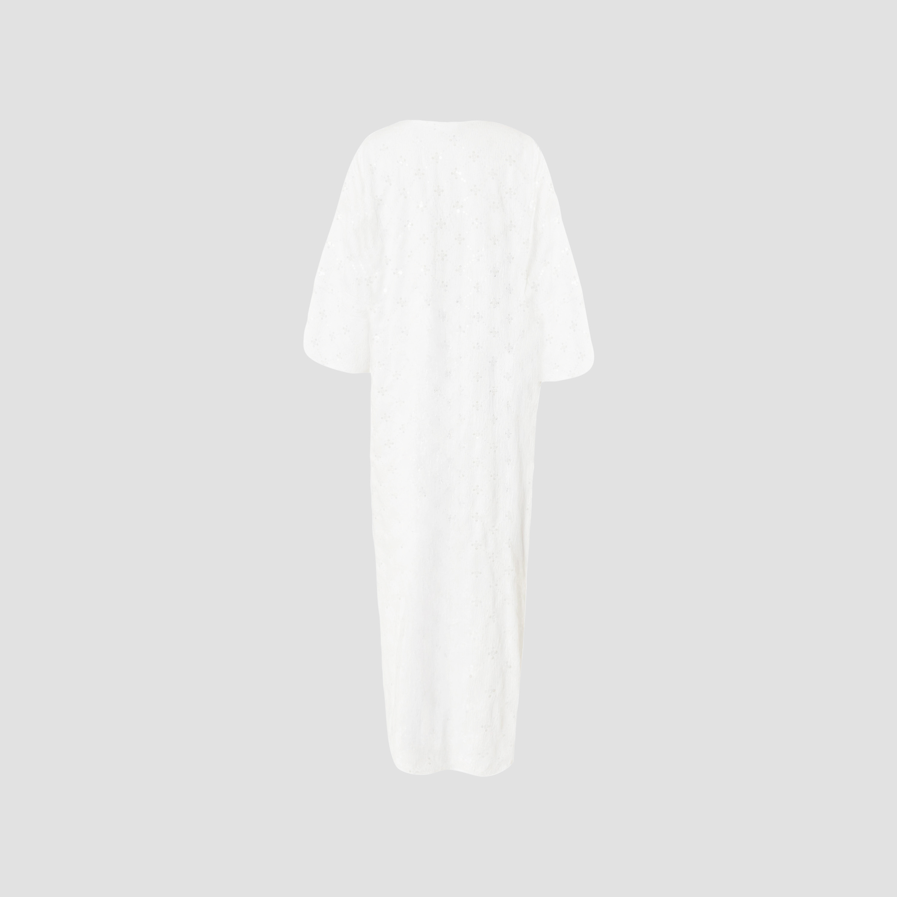 Quiz White Sequined Jacquard Women's Dress-women-clothing-dresses-image-6
