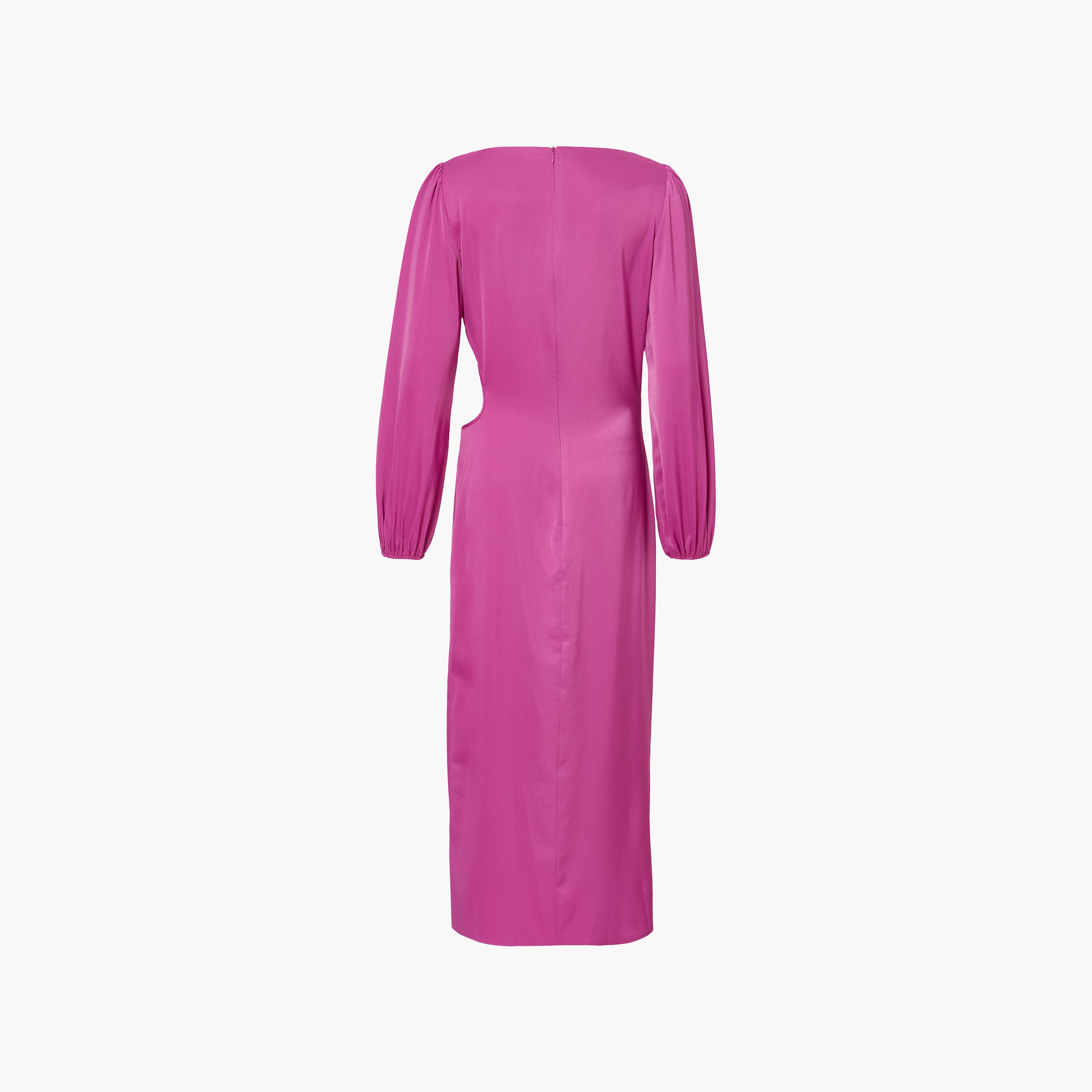 Quiz Ruched Cut-Out Balloon Sleeves Wrap Women's Maxi Dress-women-clothing-dresses-image-12