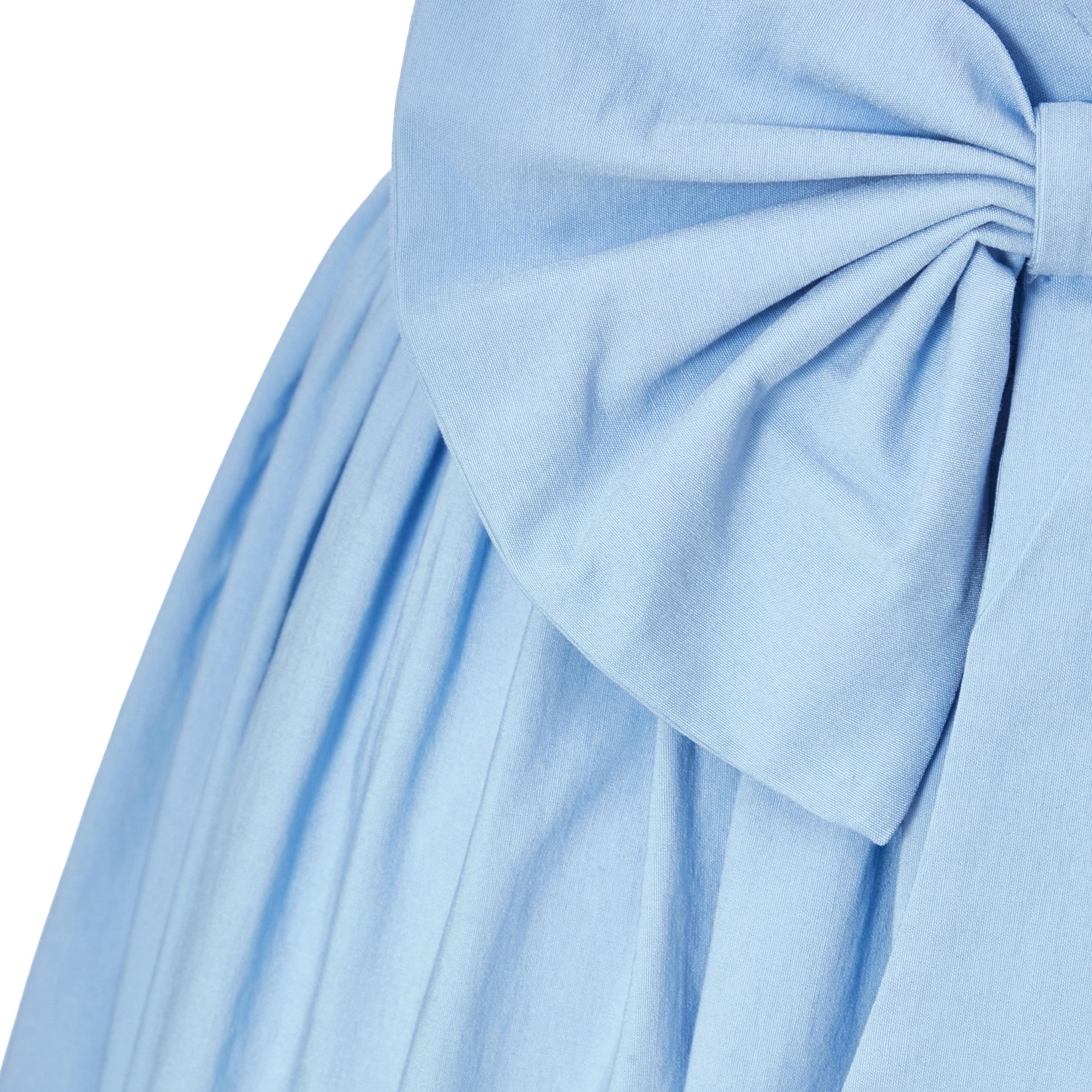 Quiz Bow Back Bengaline Square Neck Blue Women's Midi Dress-women-clothing-dresses-image-4