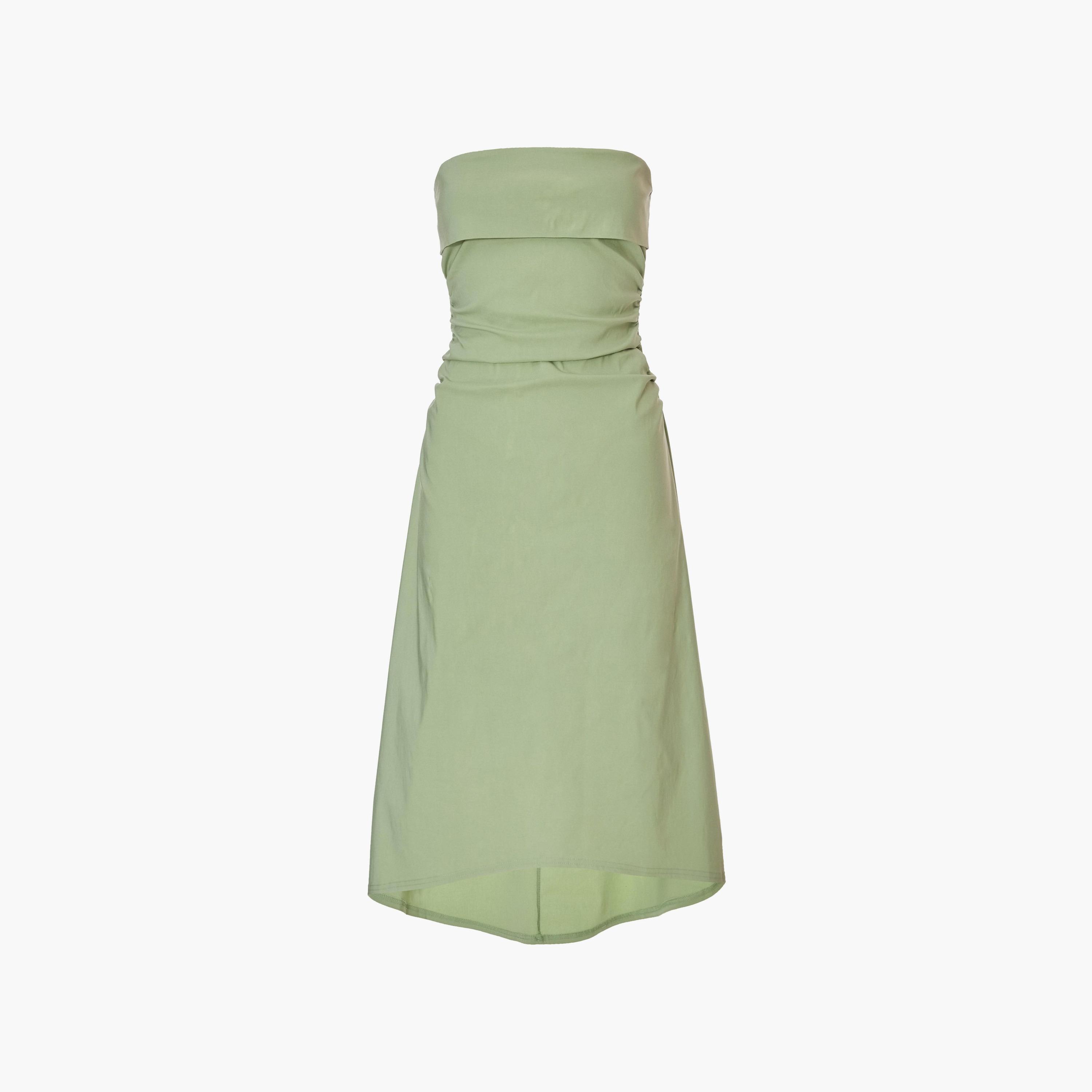 Quiz Sage Bengaline Bandeau Women's Midi Dress-women-clothing-dresses-image-5