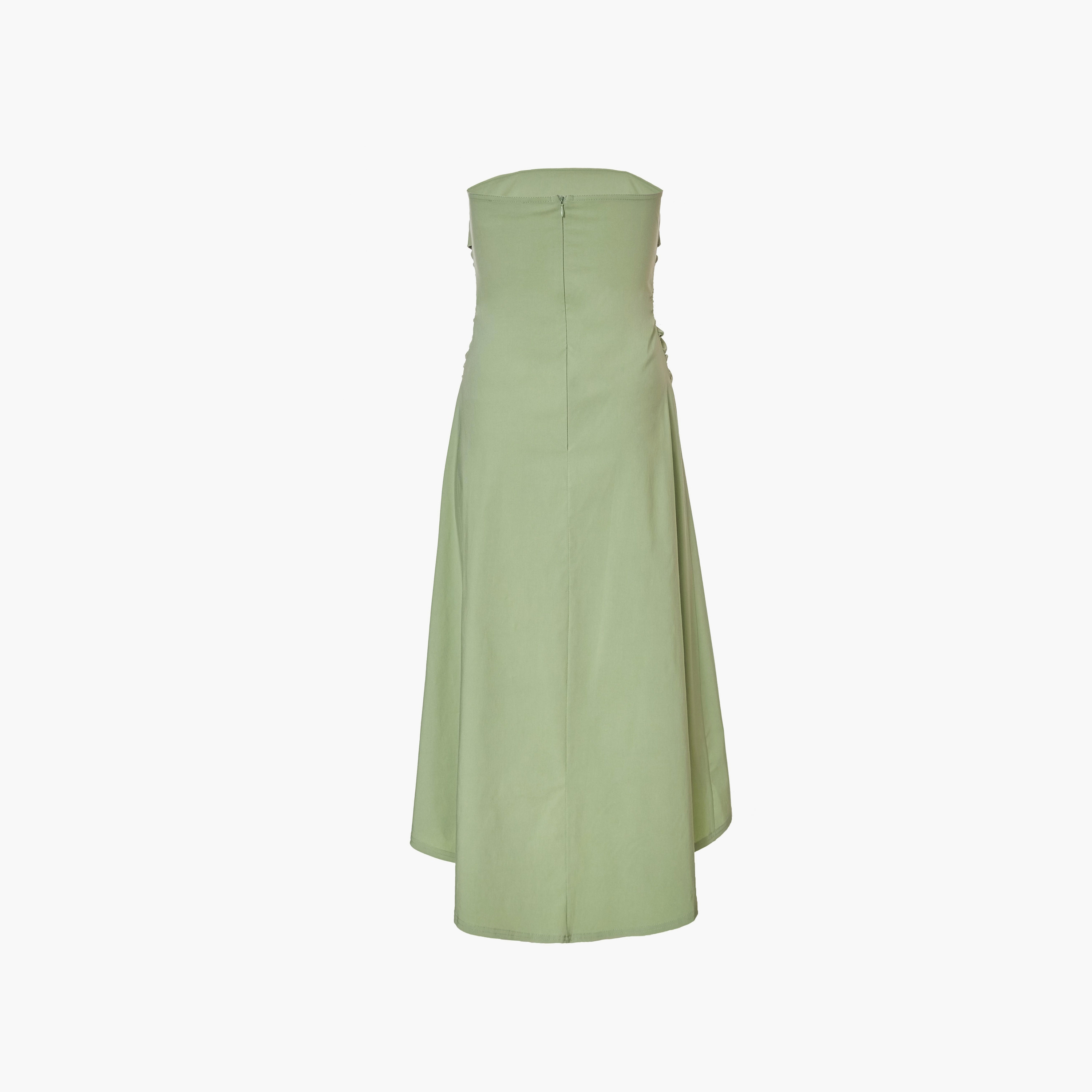 Quiz Sage Bengaline Bandeau Women's Midi Dress-women-clothing-dresses-image-6