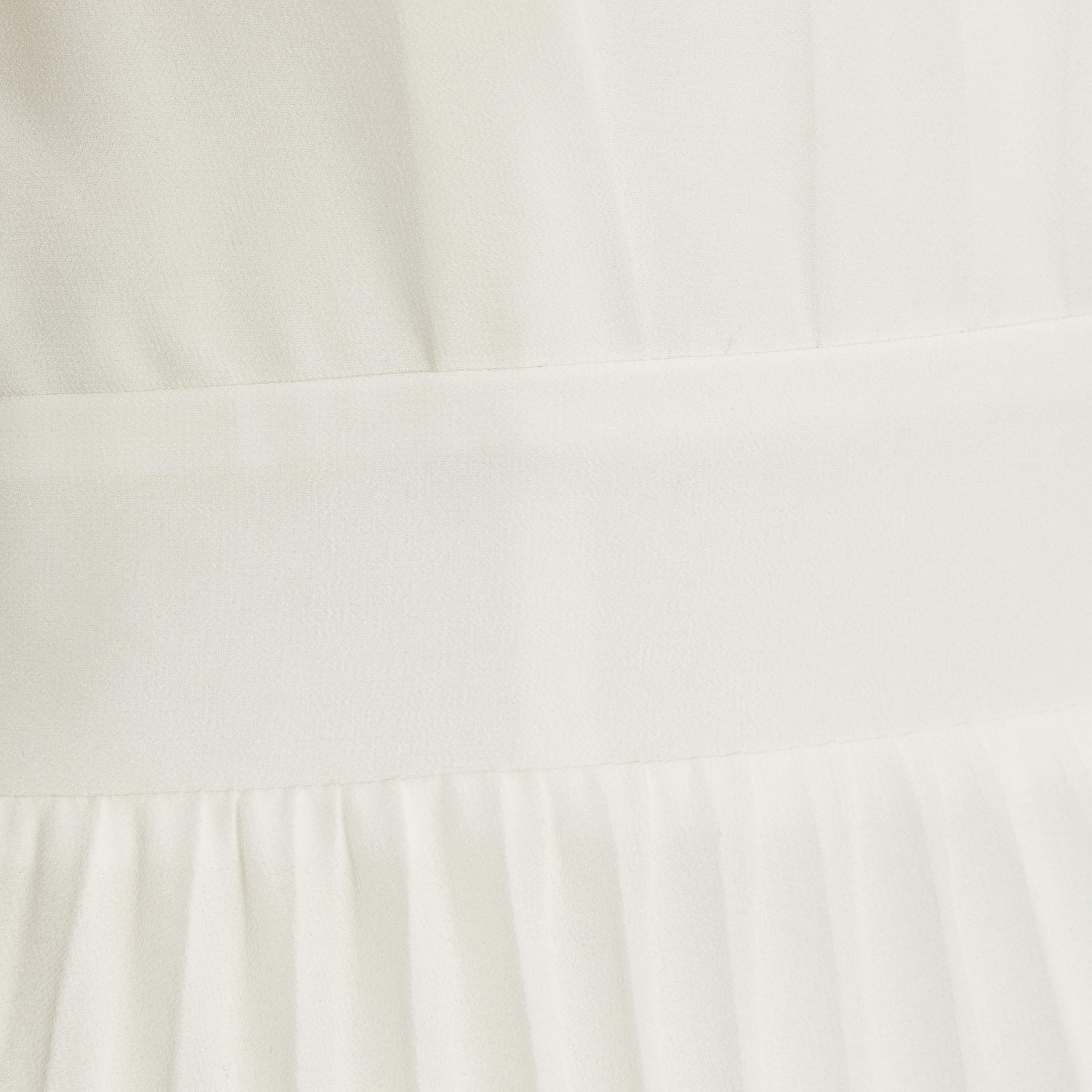 Quiz Chiffon One Shoulder Cape Sleeve Pleated White Women's Maxi Dress-women-clothing-dresses-image-4