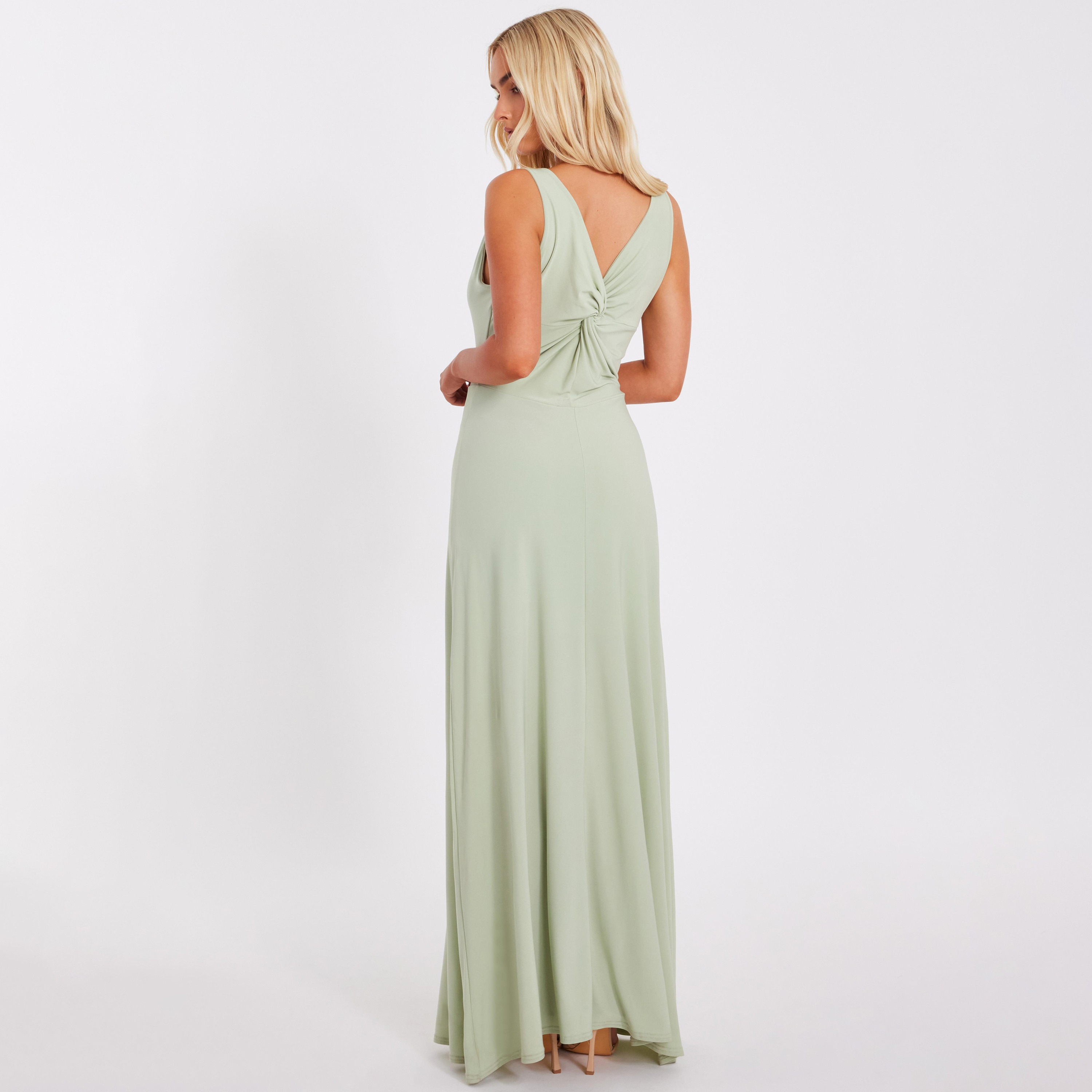 Quiz ITY Cowl Neck Green Women's Maxi Multiway Dress-women-clothing-dresses-image-4