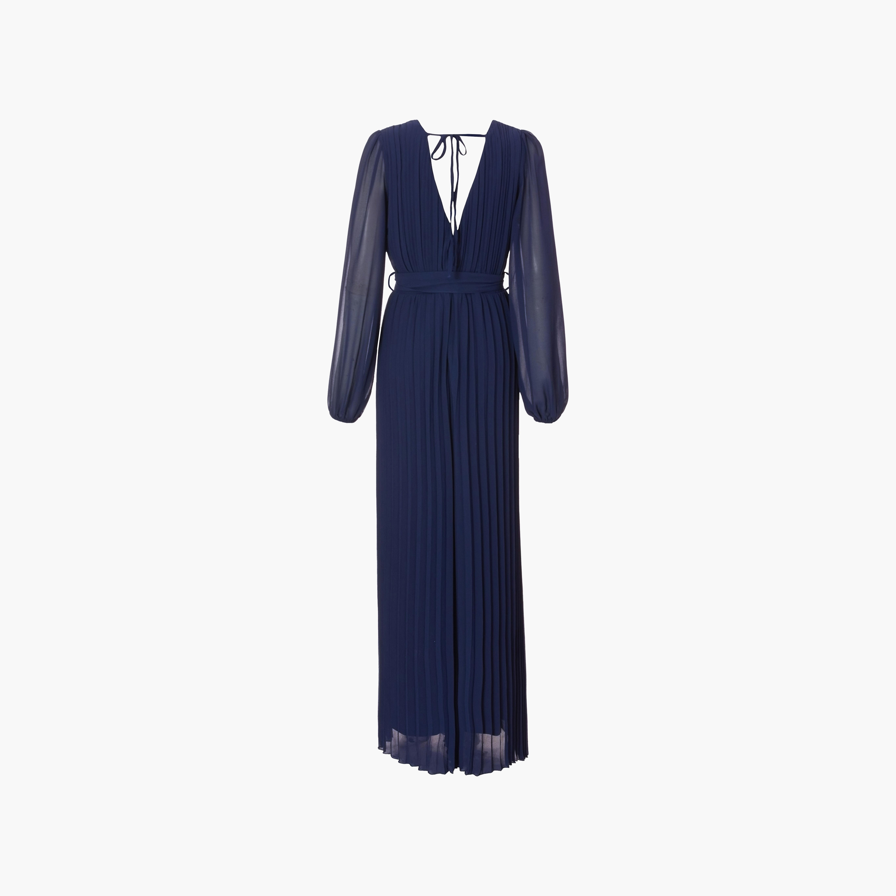 جمبسوت نسائي بتصميم ملفوف بأكمام منفوخة من الشيفون المطوي من كويز-women-clothing-jumpsuits-image-6
