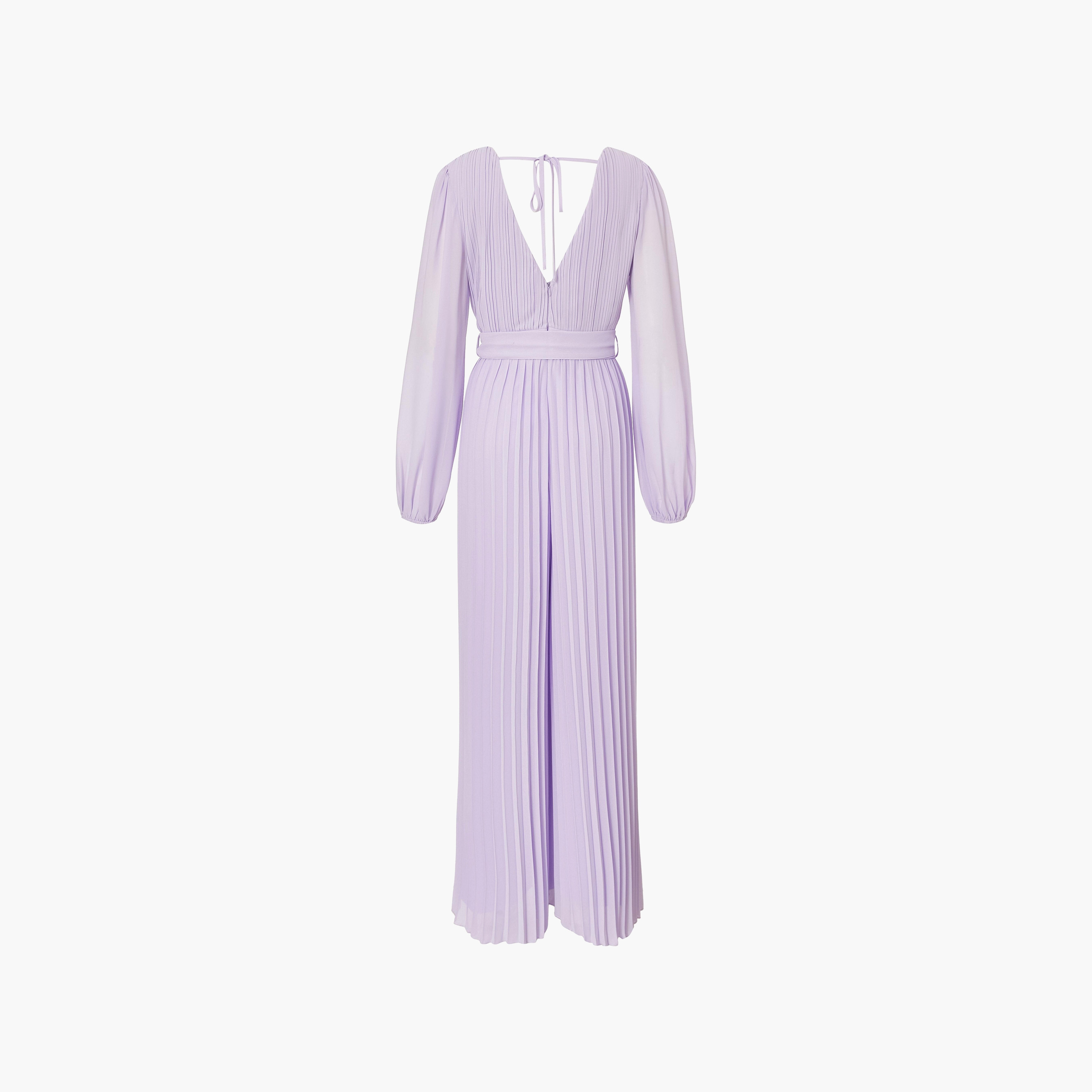 Quiz Pleated Chiffon Balloon Sleeves Purple Women's Wrap Style Jumpsuit-women-clothing-jumpsuits-image-6