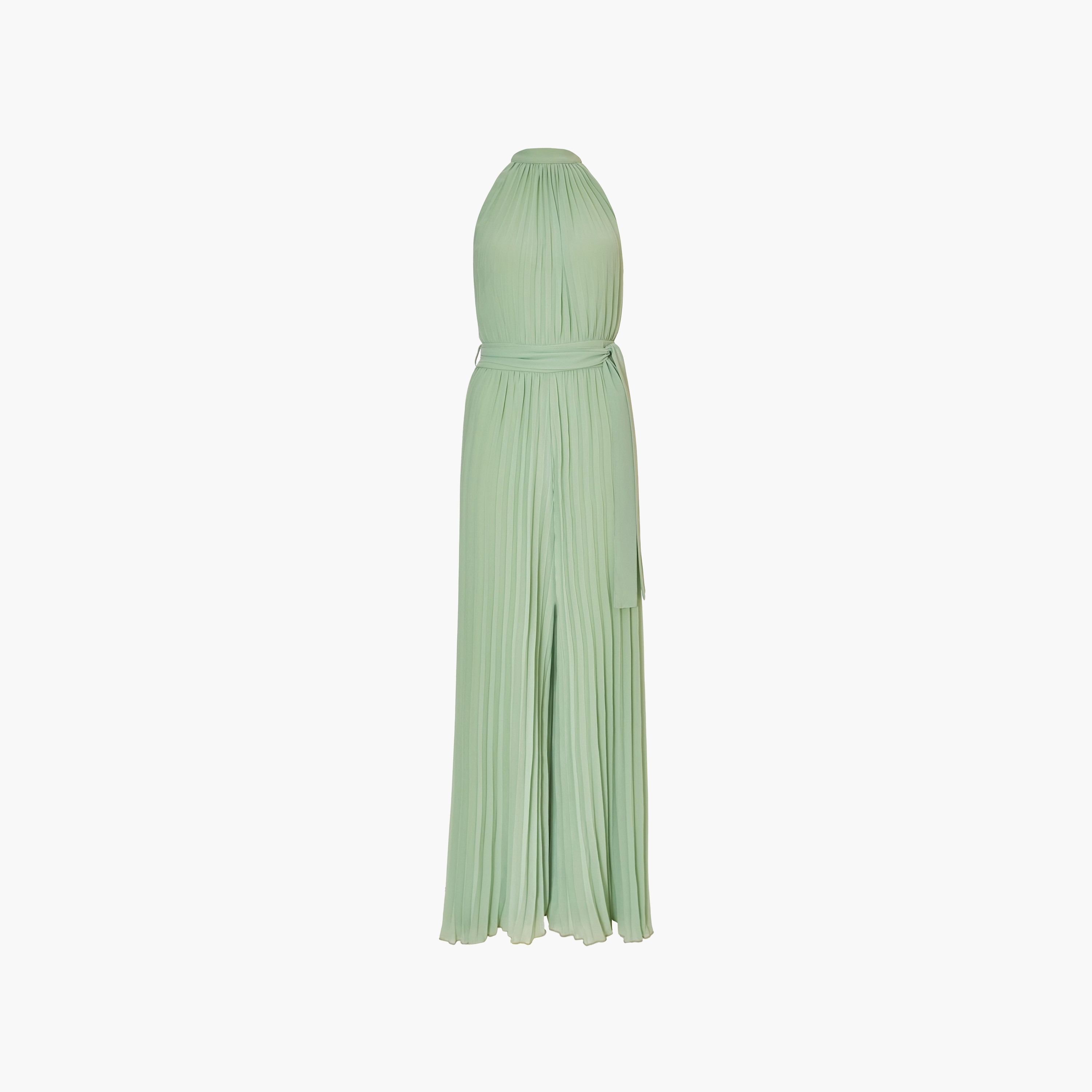 جمبسوت نسائي بتصميم مطوي من الشيفون بفتحة رقبة على شكل هالتر من كويز-women-clothing-jumpsuits-image-5