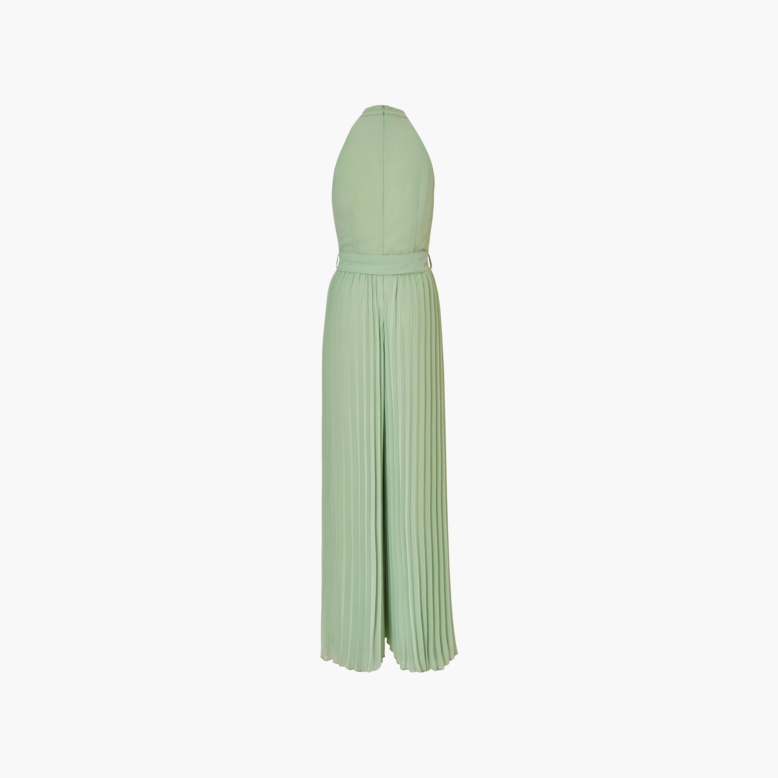 Quiz Pleated Chiffon Halter Neck Women's Jumpsuit-women-clothing-jumpsuits-image-6