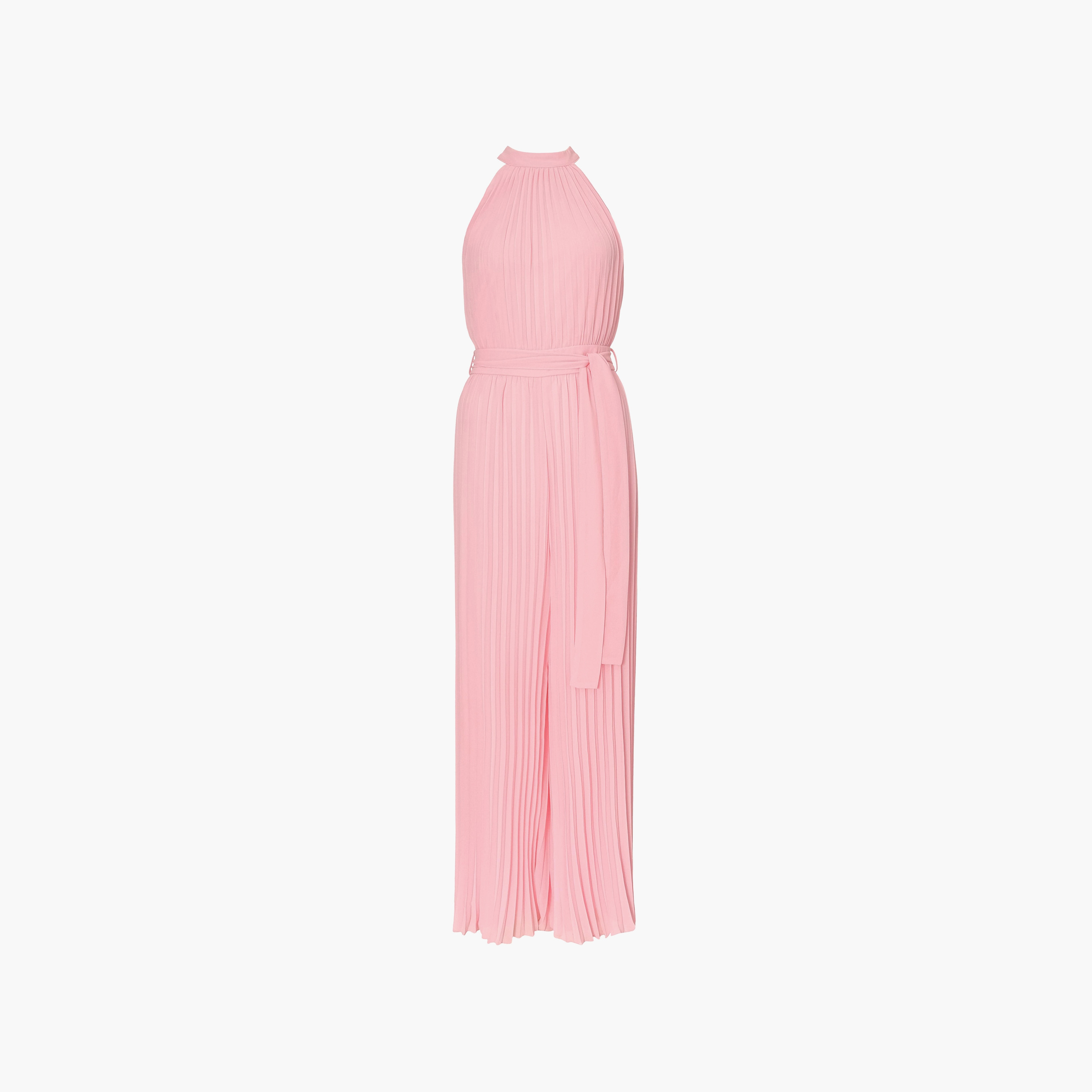 جمبسوت نسائي بتصميم مطوي من الشيفون بفتحة رقبة على شكل هالتر من كويز-women-clothing-jumpsuits-image-11