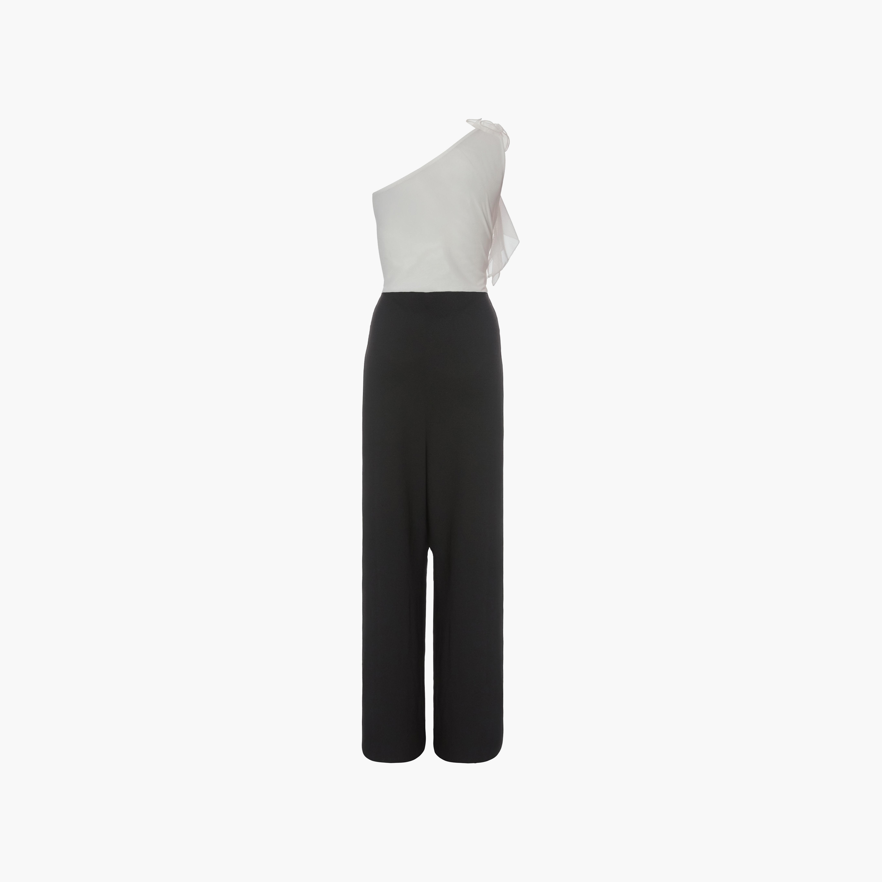 بذلة نسائية ذات كتف واحد مكشكشة باللون الأسود من Quiz-women-clothing-jumpsuits-image-6