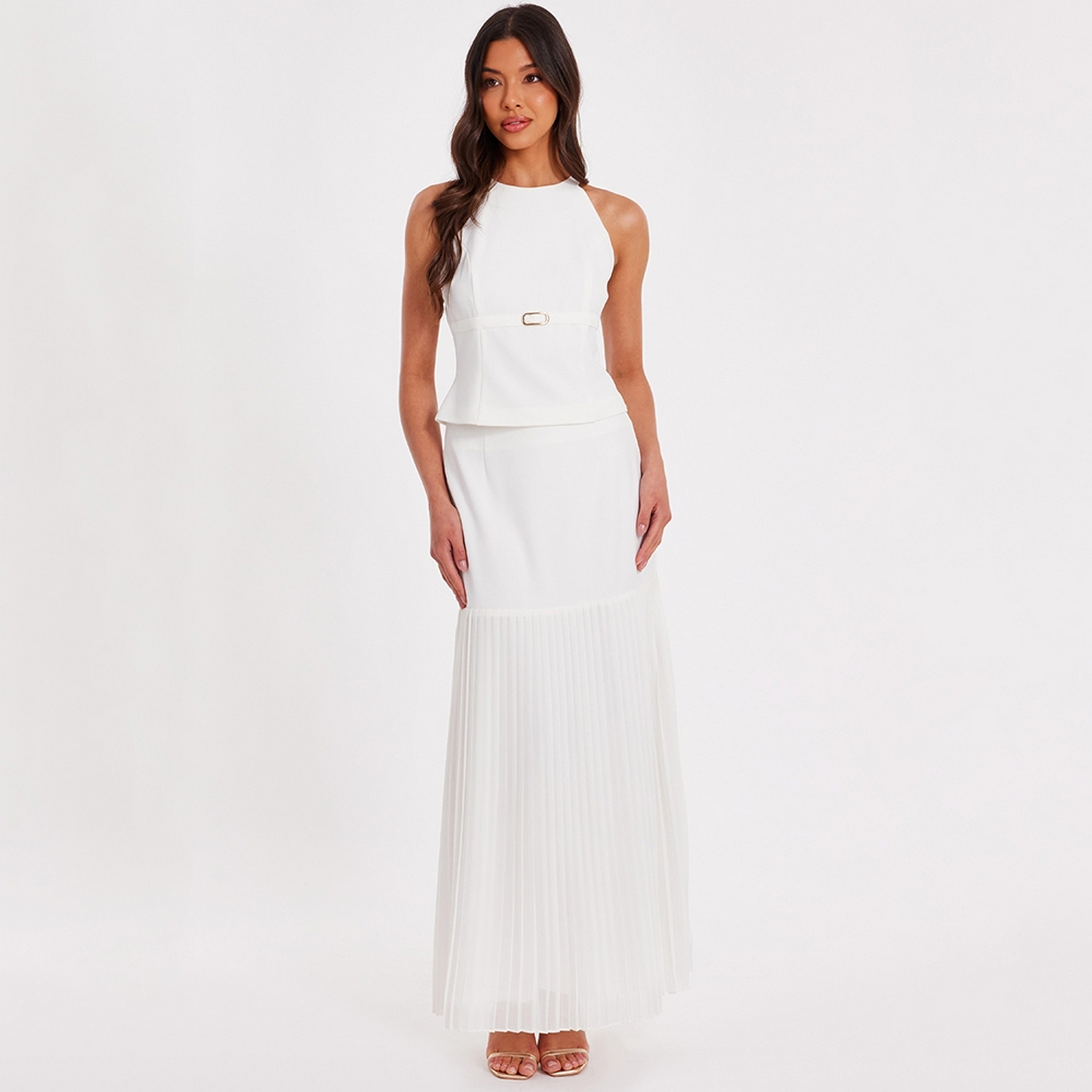 Quiz Pleated Chiffon Women's Maxi Skirt-women-clothing-bottoms-skirts-image-2