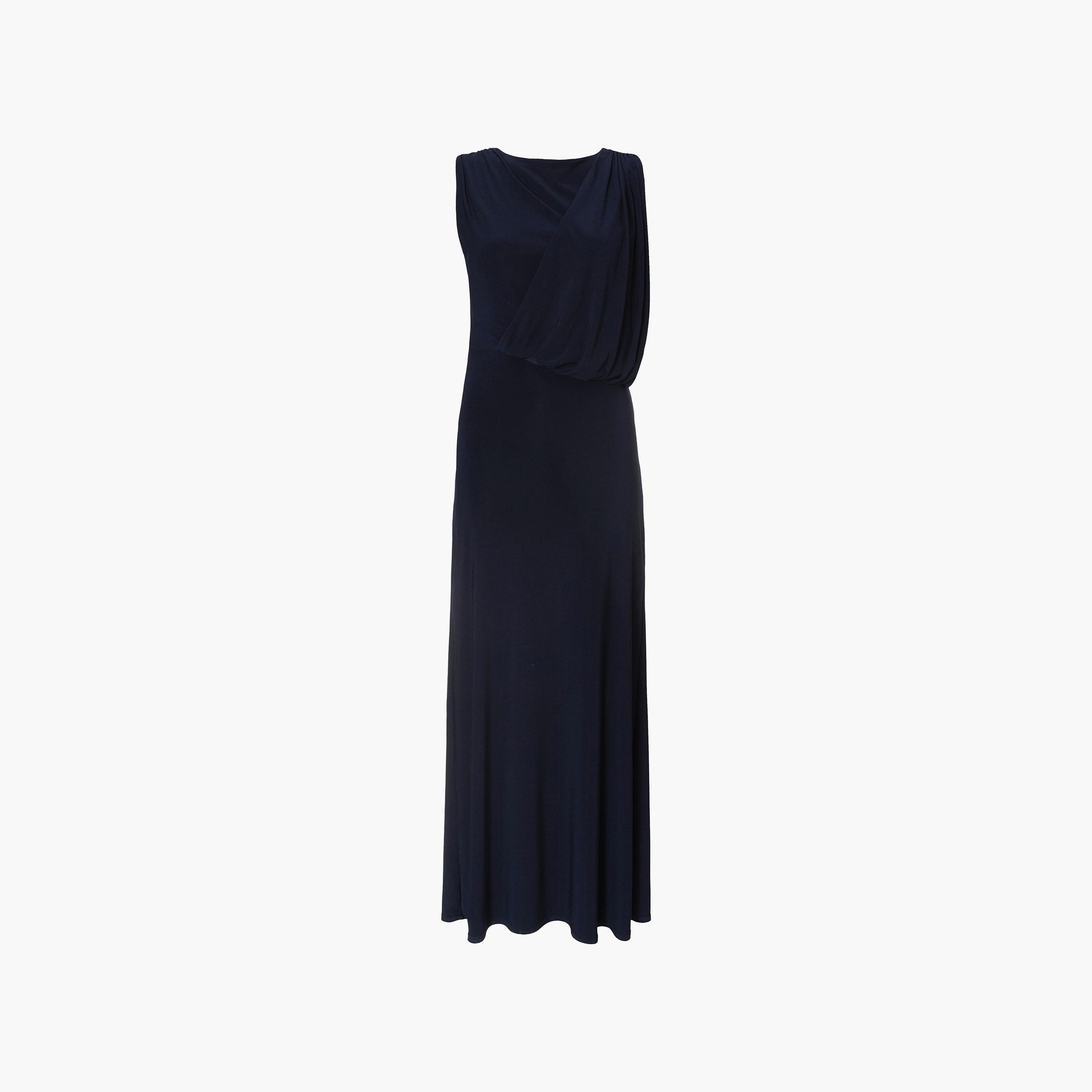 Quiz Draped ITY Wrap Blue Women's Maxi Dress-women-clothing-dresses-image-5