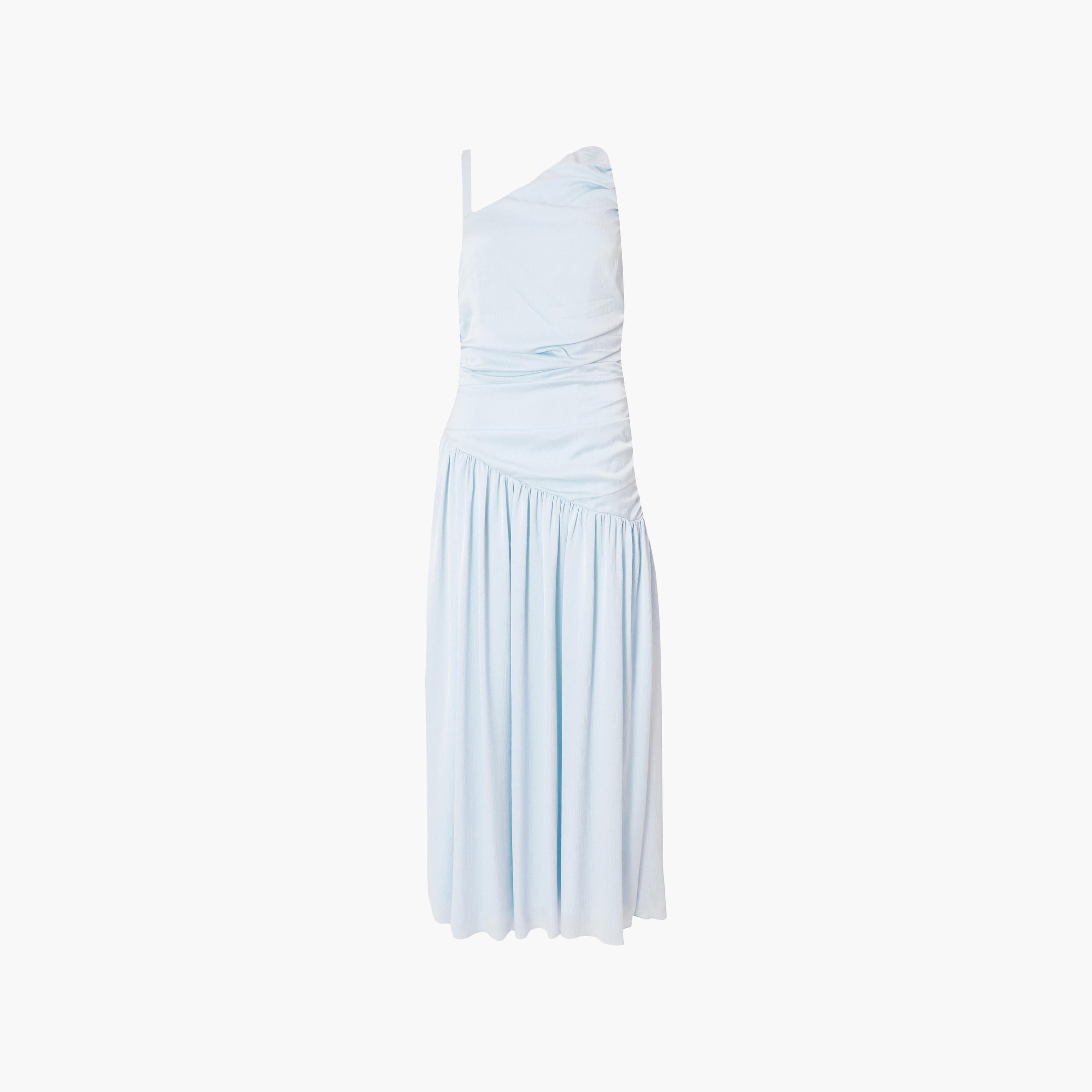 فستان نسائي بكتف واحد من الساتان المكسر - أزرق فاتح من كويز-women-clothing-dresses-image-5