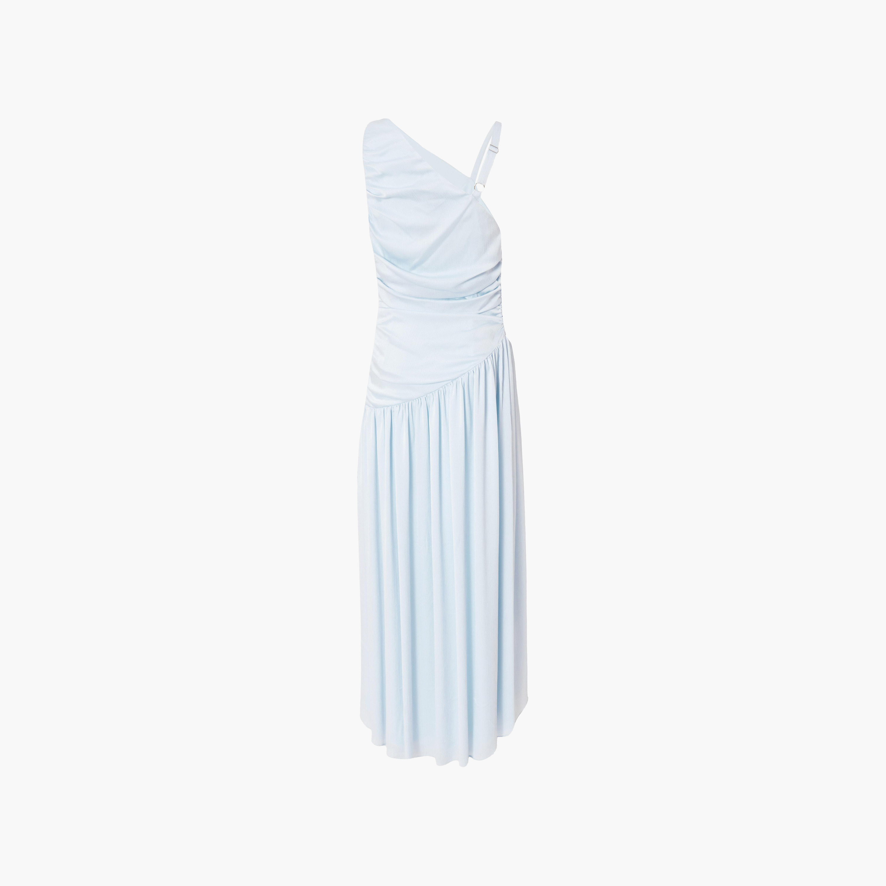 فستان نسائي بكتف واحد من الساتان المكسر - أزرق فاتح من كويز-women-clothing-dresses-image-6