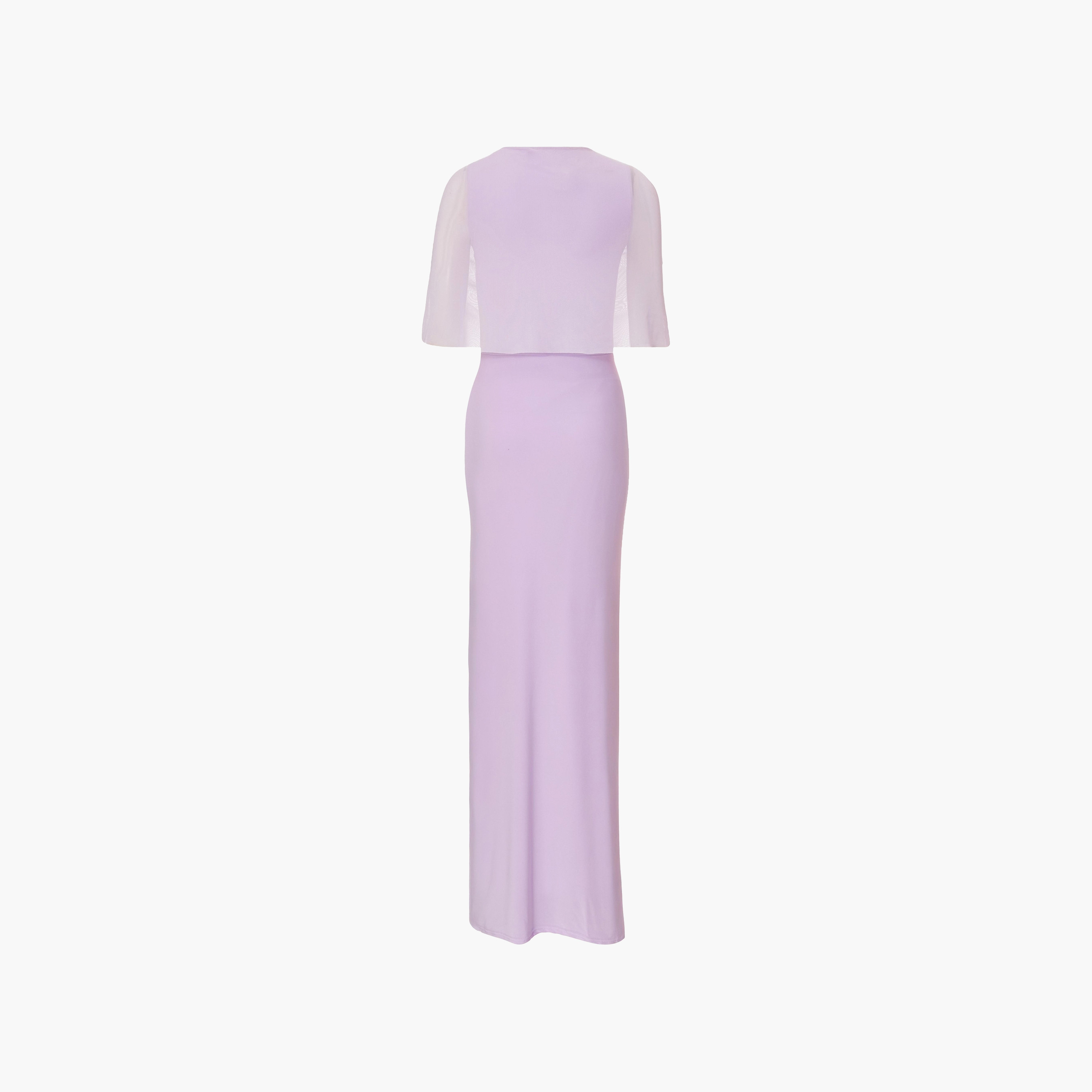 فستان ماكسي نسائي أرجواني بأكمام شفافة من إتي بتصميم كيب من كويز-women-clothing-dresses-image-6