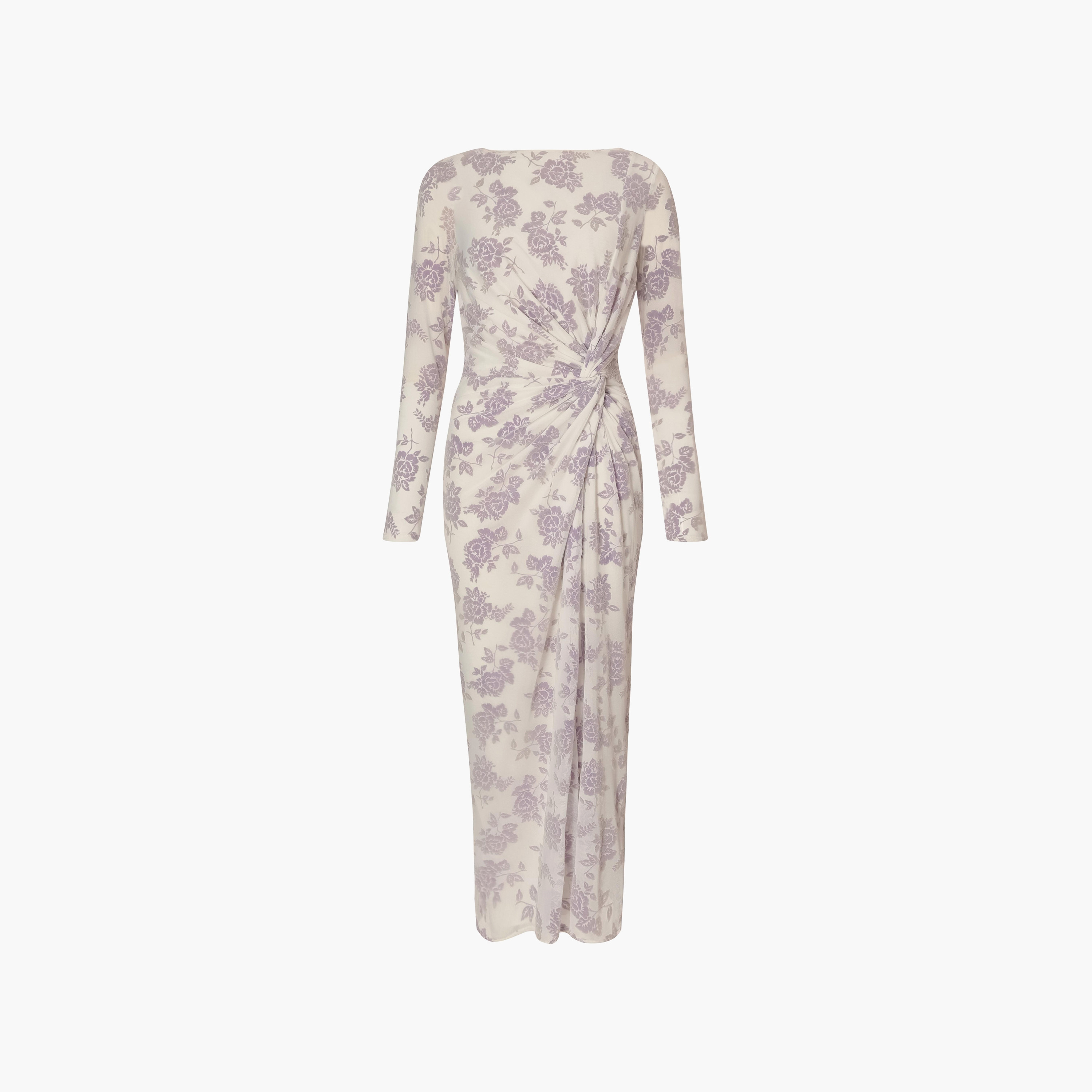 فستان ماكسي نسائي ضيق من القماش الشبكي المزهر باللون الأرجواني من كويز-women-clothing-dresses-image-5