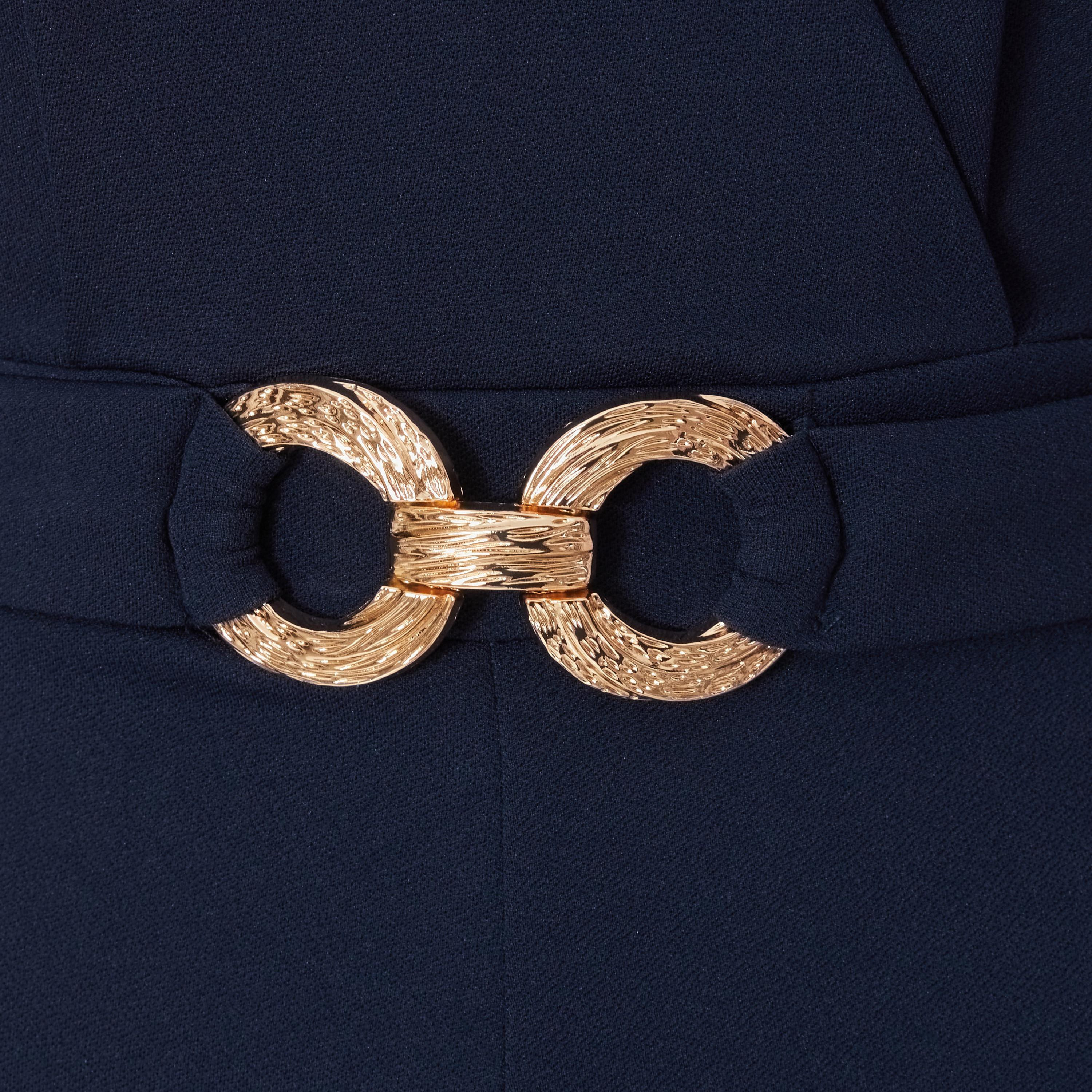 Quiz Navy Blue Chiffon Palazzo Style Women's Jumpsuit-women-clothing-jumpsuits-image-4