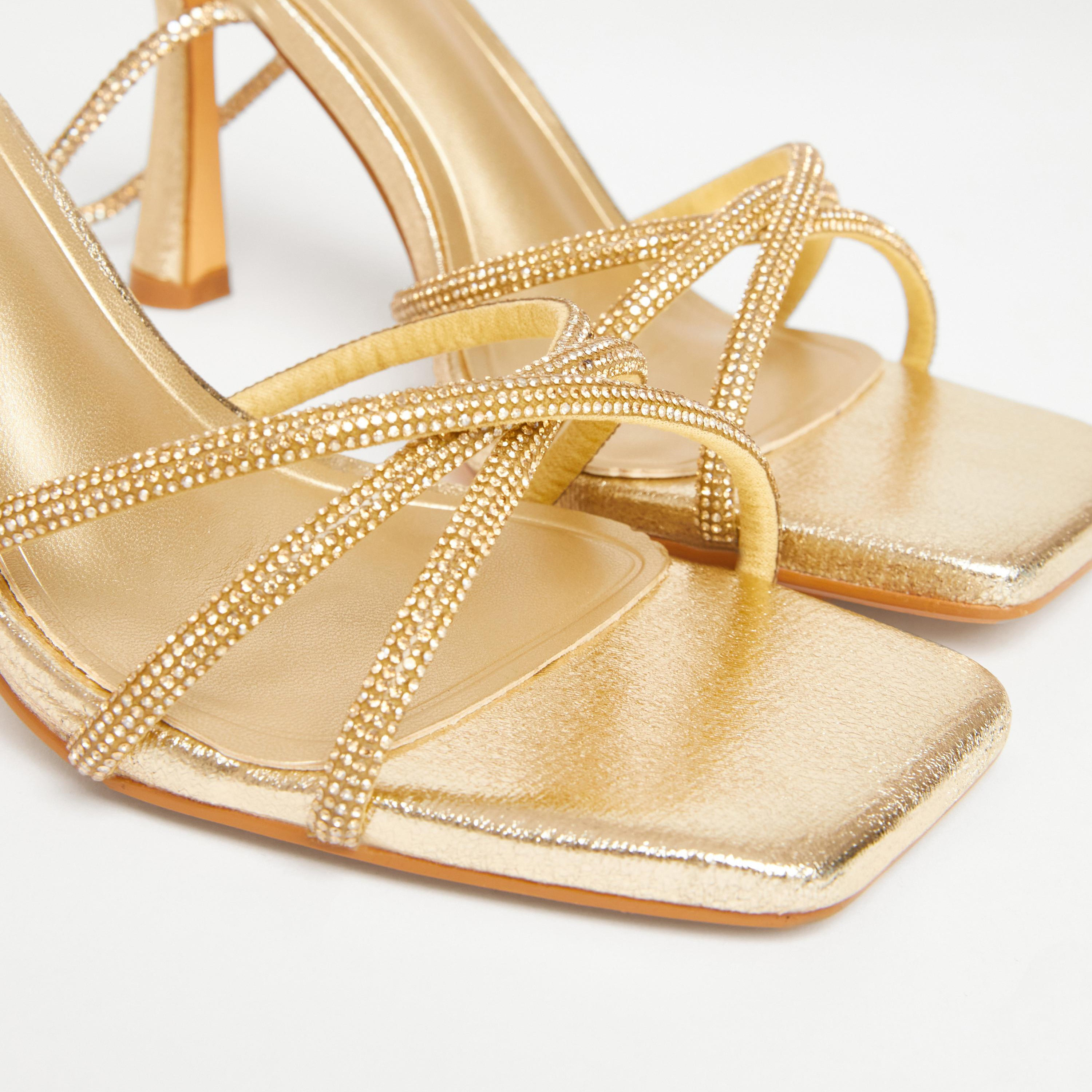Quiz Women's Diamante Ankle Strap Stiletto Heel Sandals | 202472650-women-shoes-sandals-heeled-image-3