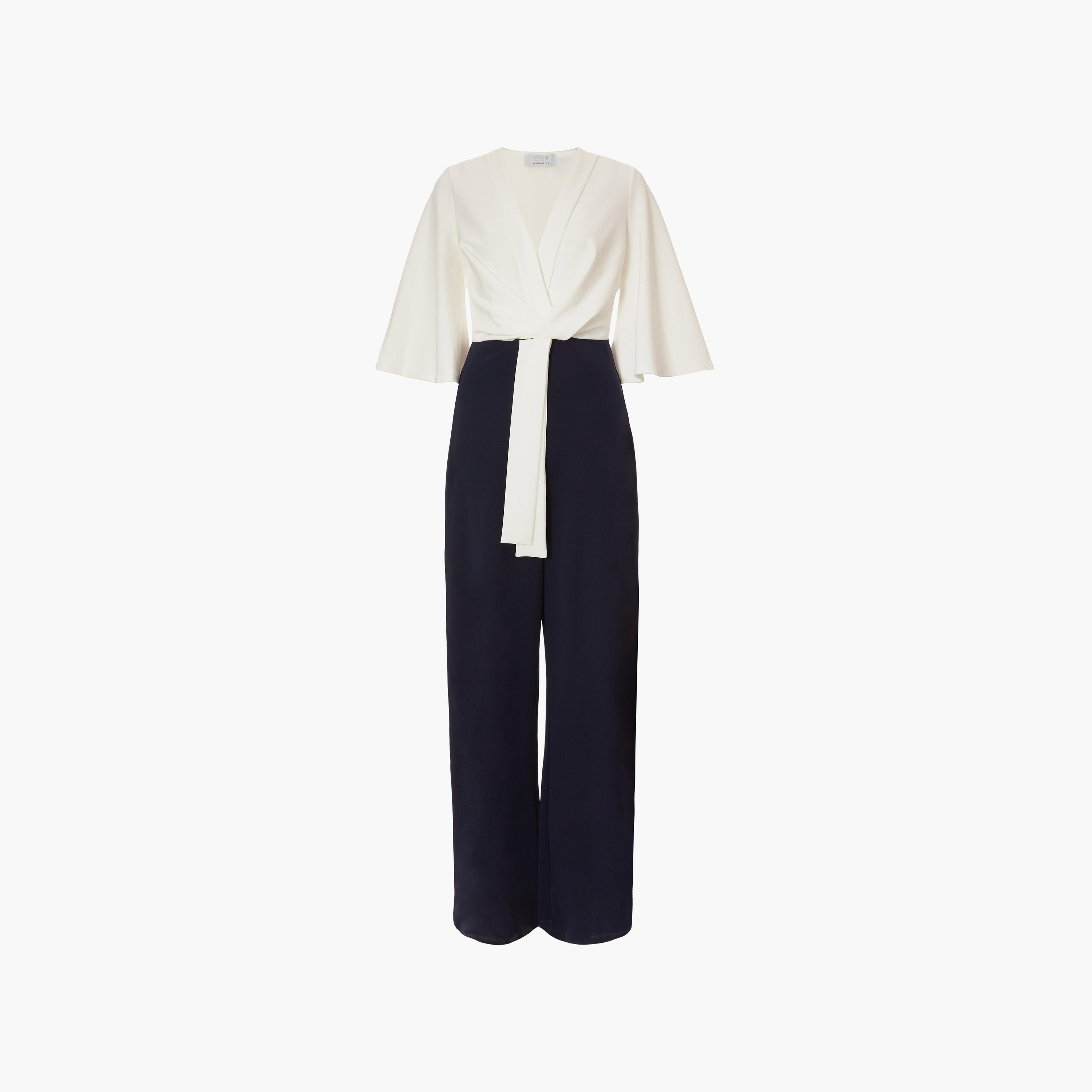 بدلة نسائية بأكمام واسعة باللون الأزرق الكحلي 2 في 1-women-clothing-jumpsuits-image-5