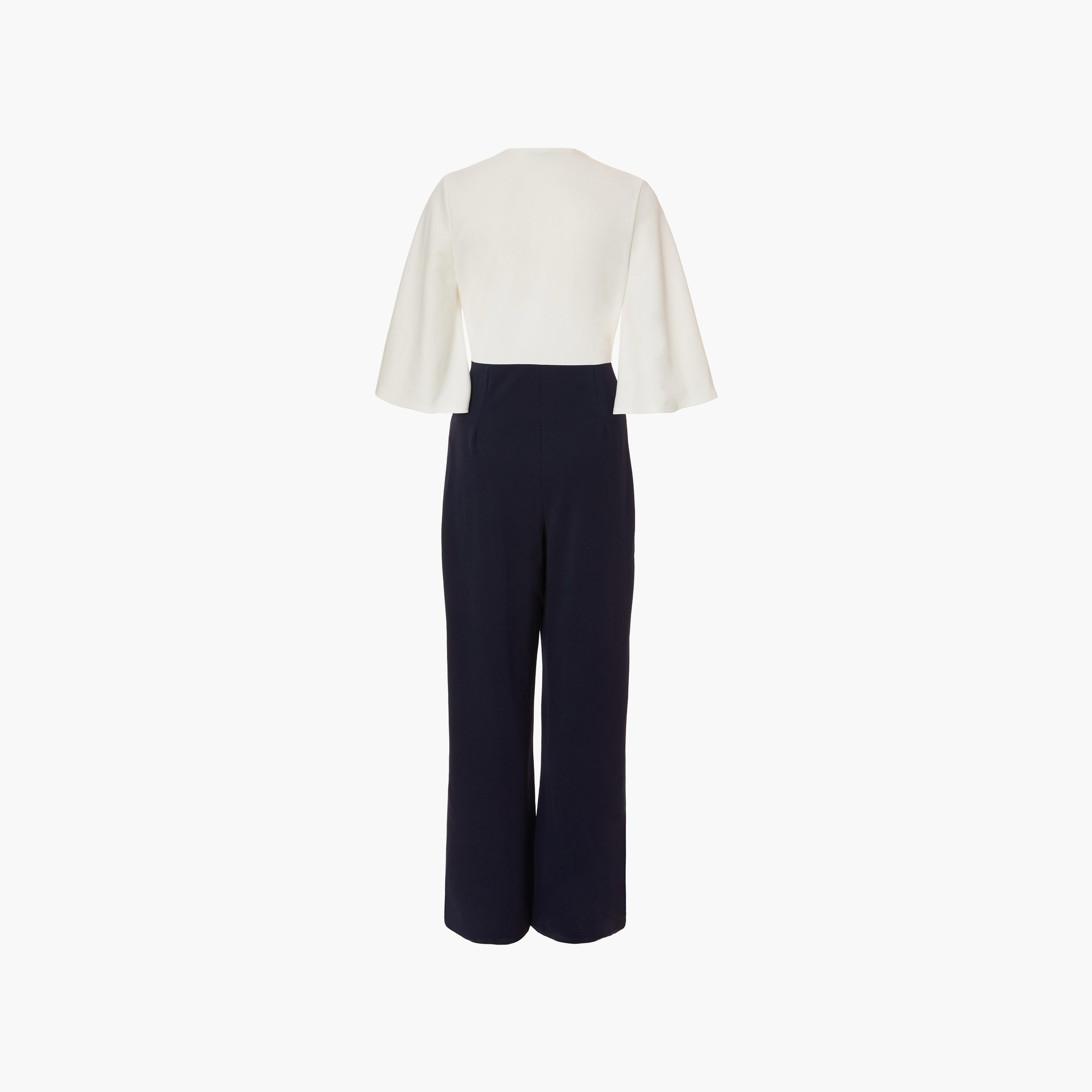بدلة نسائية بأكمام واسعة باللون الأزرق الكحلي 2 في 1-women-clothing-jumpsuits-image-6