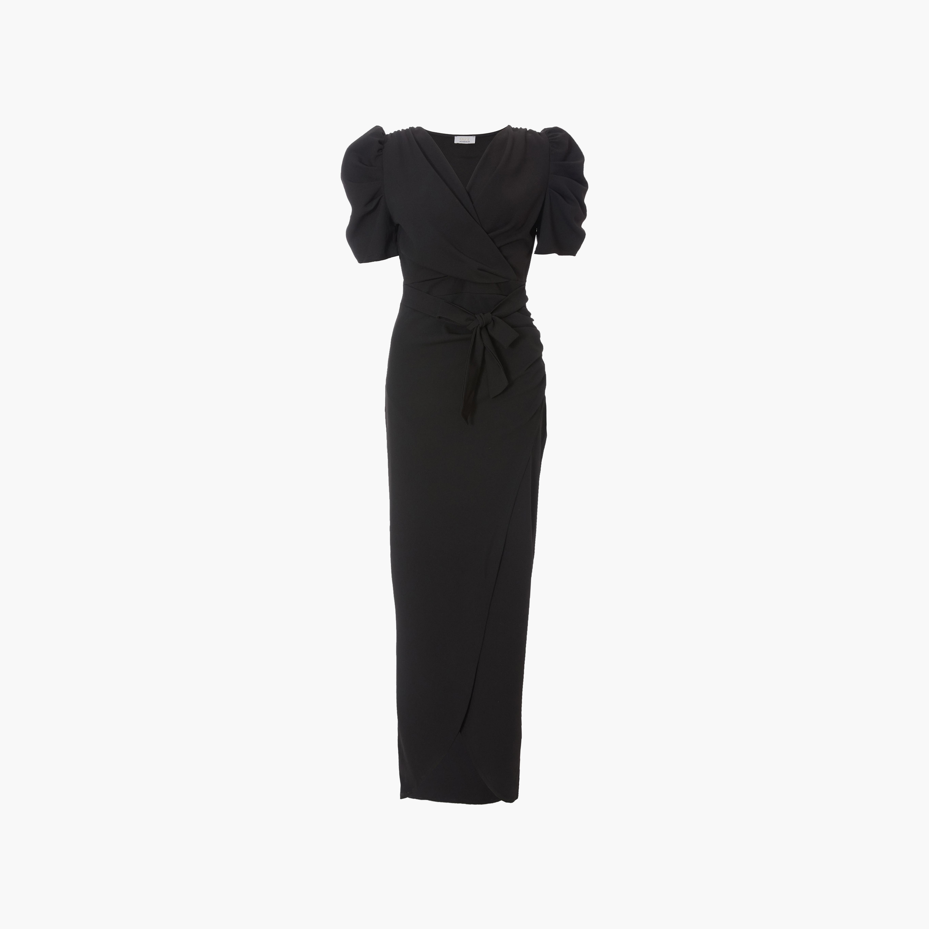 فستان نسائي طويل للسهرة بأكمام منتفخة من قماش الكريب الأسود من Quiz-women-clothing-dresses-image-5