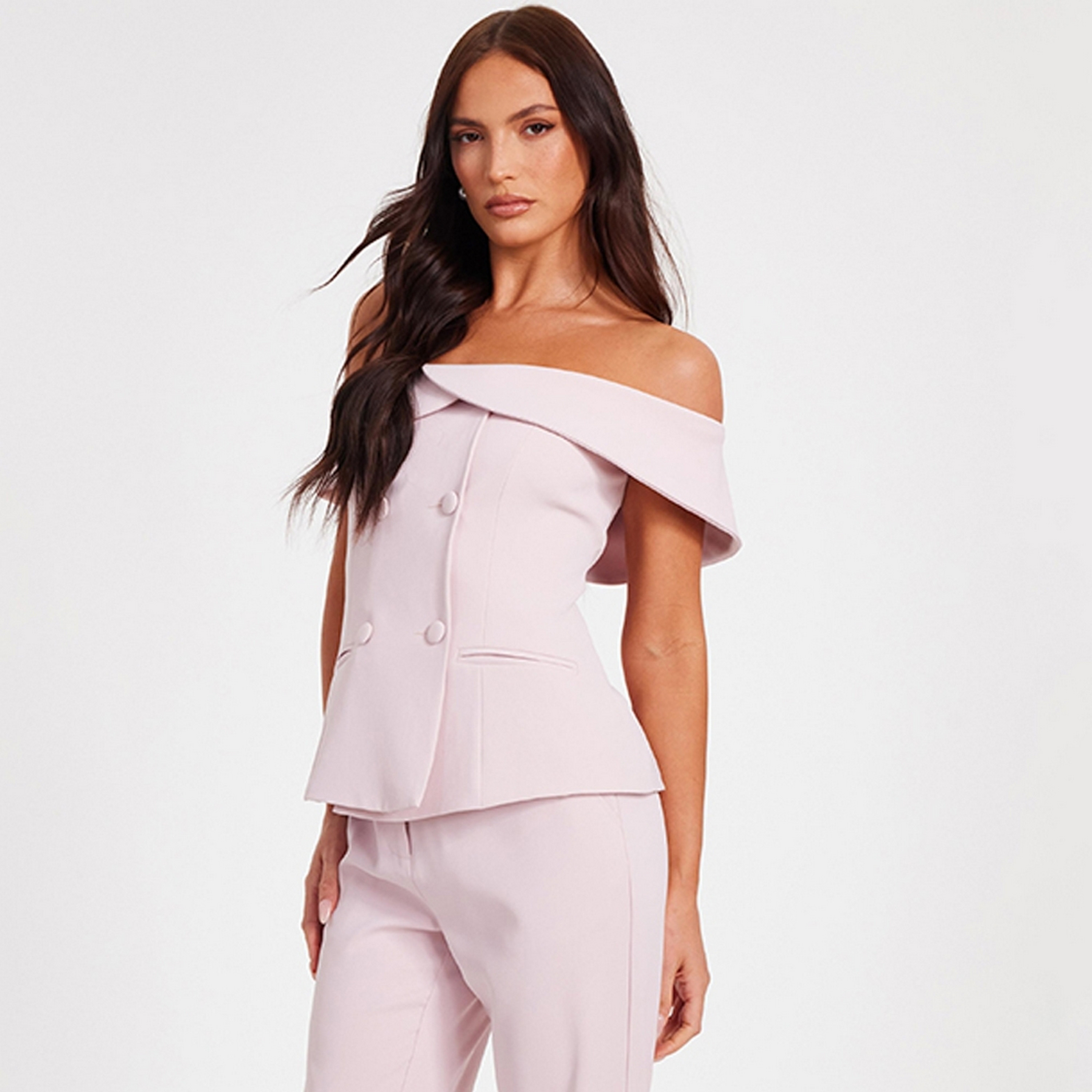 Quiz Bardot Pink Women's Waistcoat-women-winterwear-coatsandjackets-waistcoats-image-1