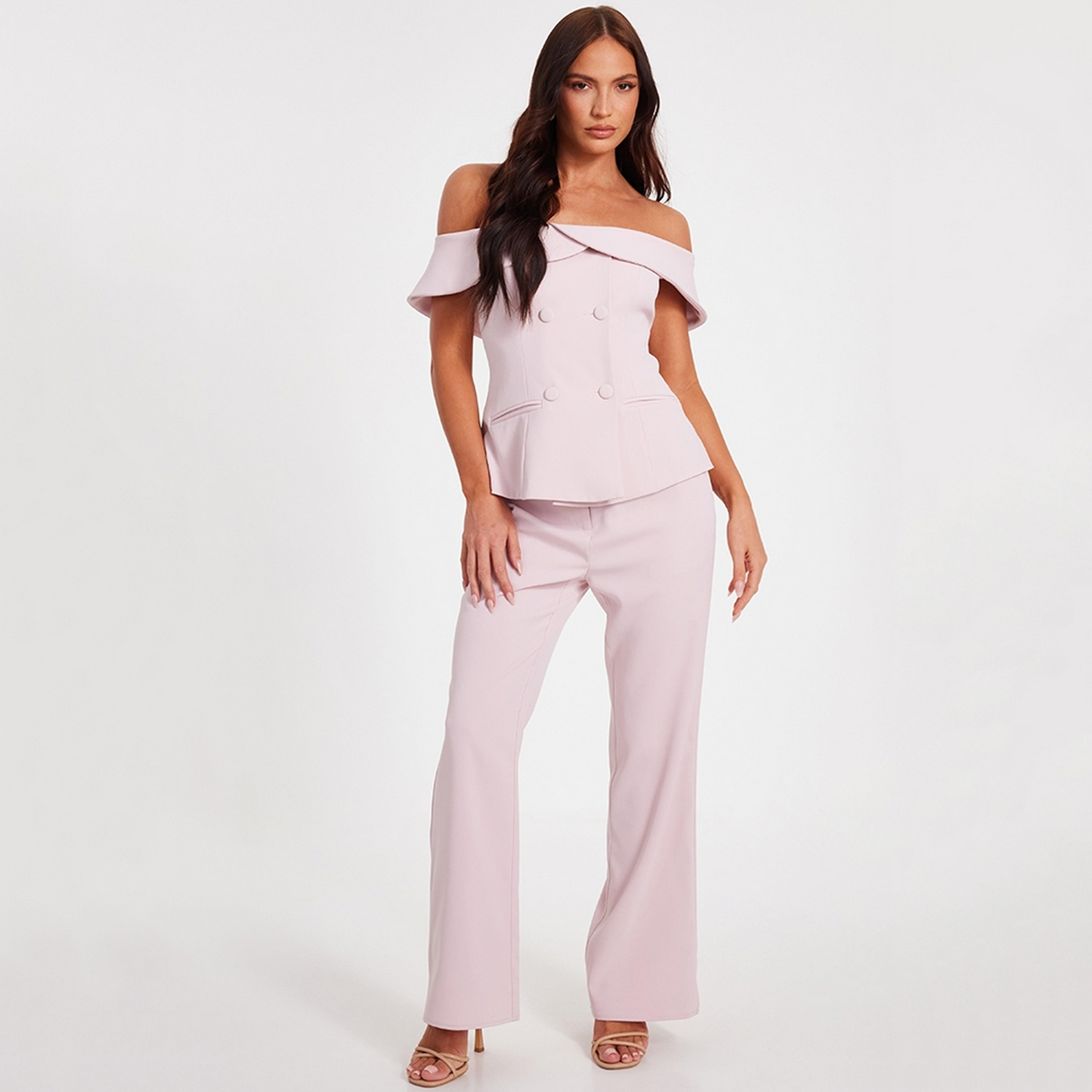Quiz Bardot Pink Women's Waistcoat-women-winterwear-coatsandjackets-waistcoats-image-2