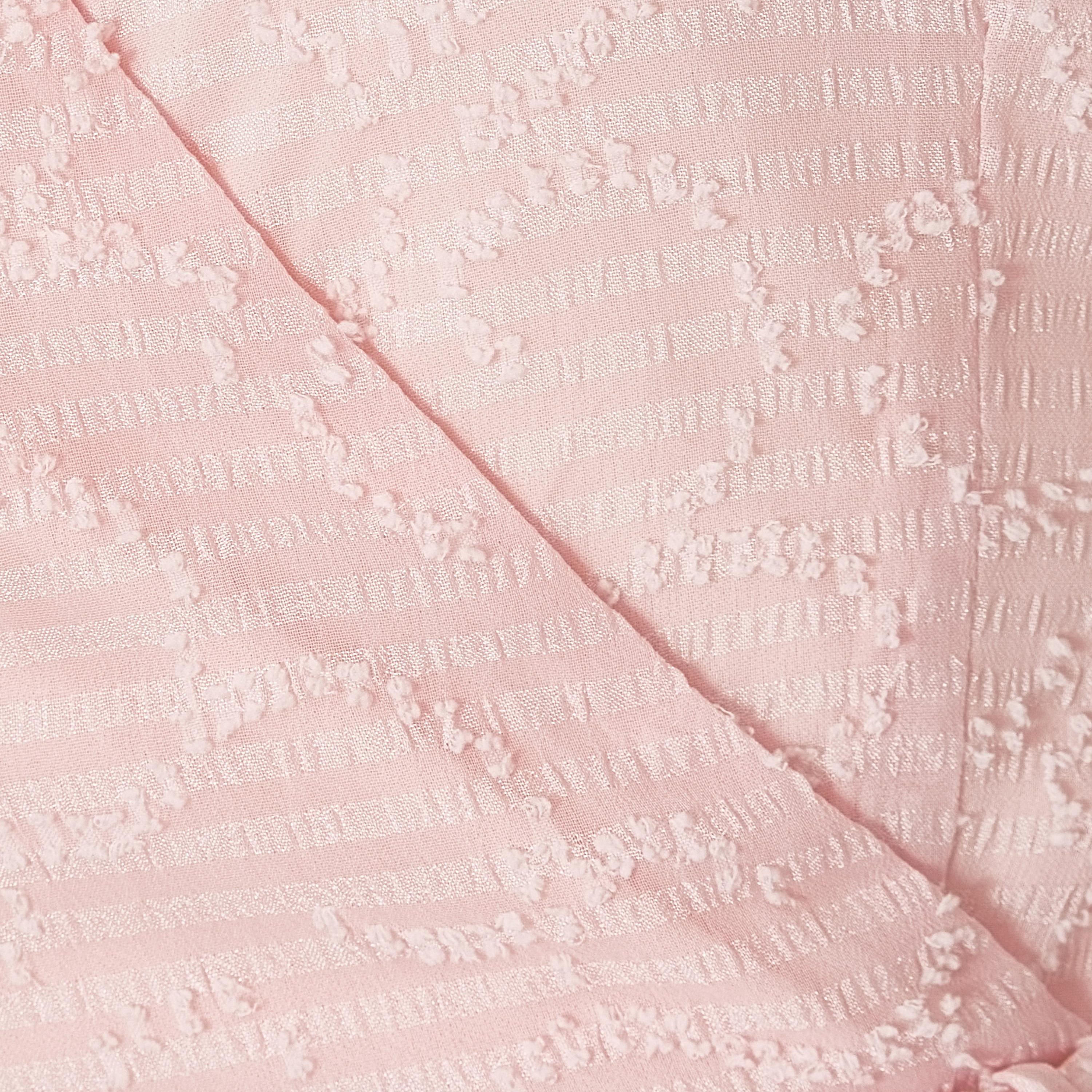 Quiz Striped & Dobby Chiffon Flutter Sleeves Wrap Pink Women's Midi Dress-women-clothing-dresses-image-4