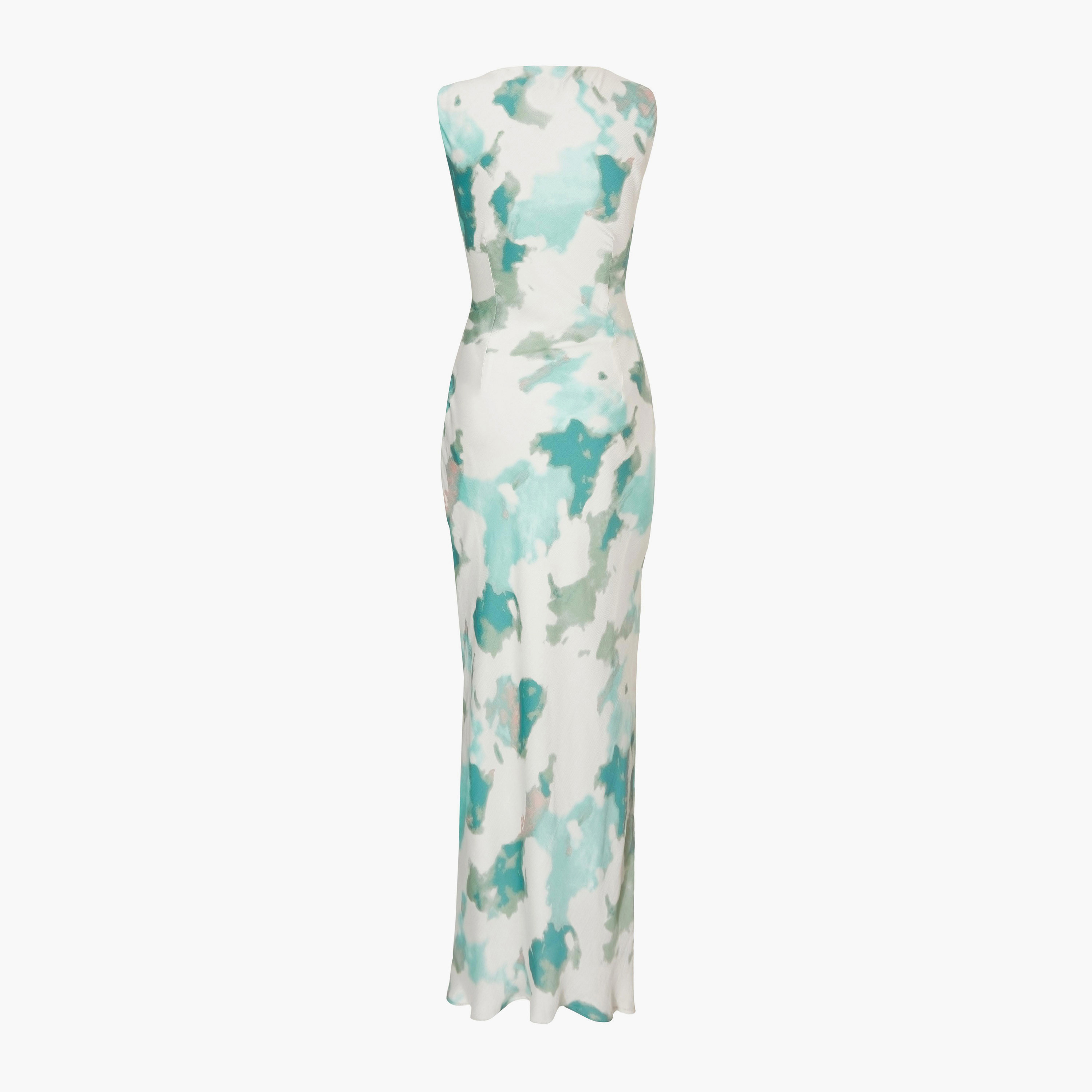 Quiz Abstract Tie-Dye Satin Sheath Green Women's Evening Maxi Dress-women-clothing-dresses-image-6