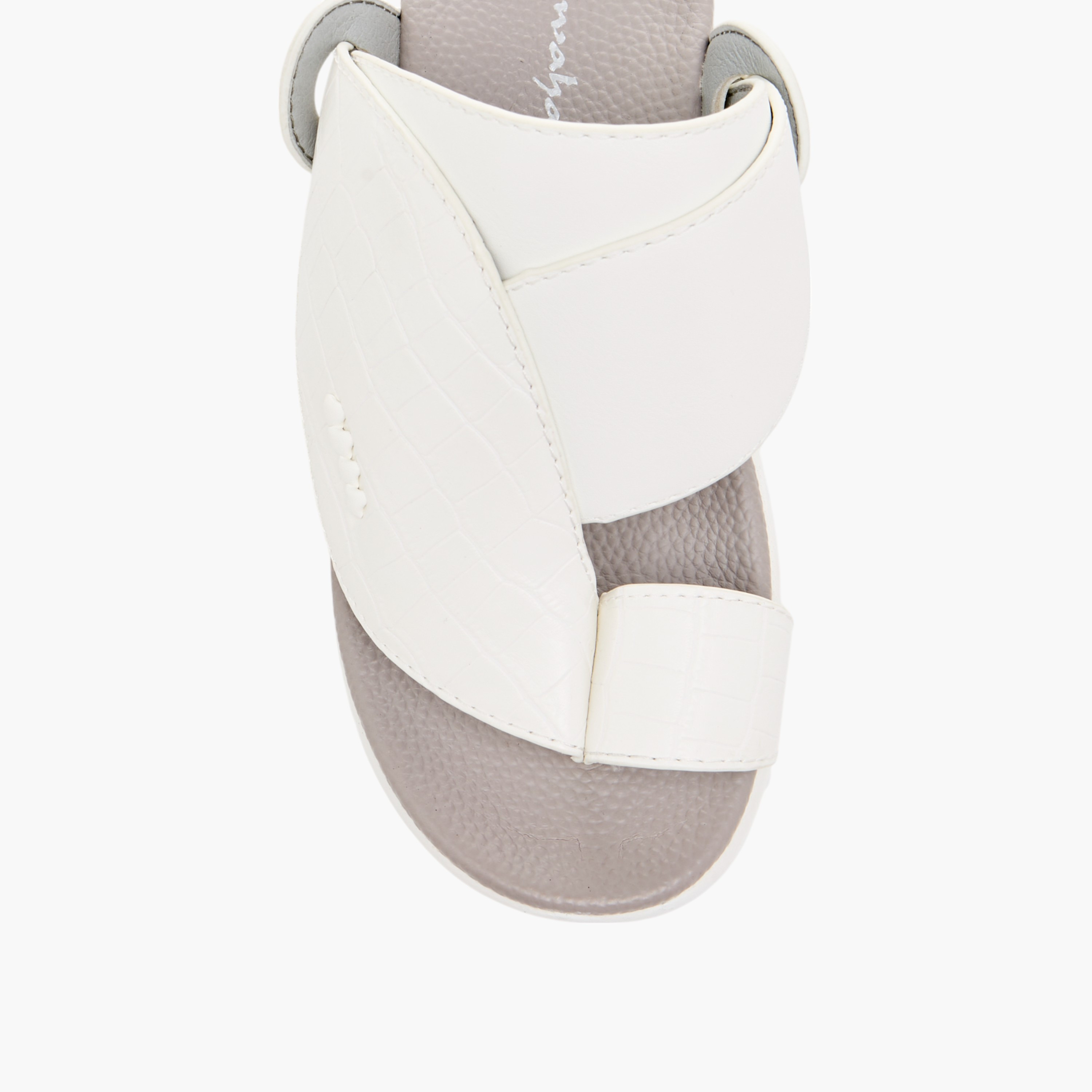 Al Waha Textured Slip-On Arabic Sandals with Toe Loop Detail-boys-shoes-sandals-image-3