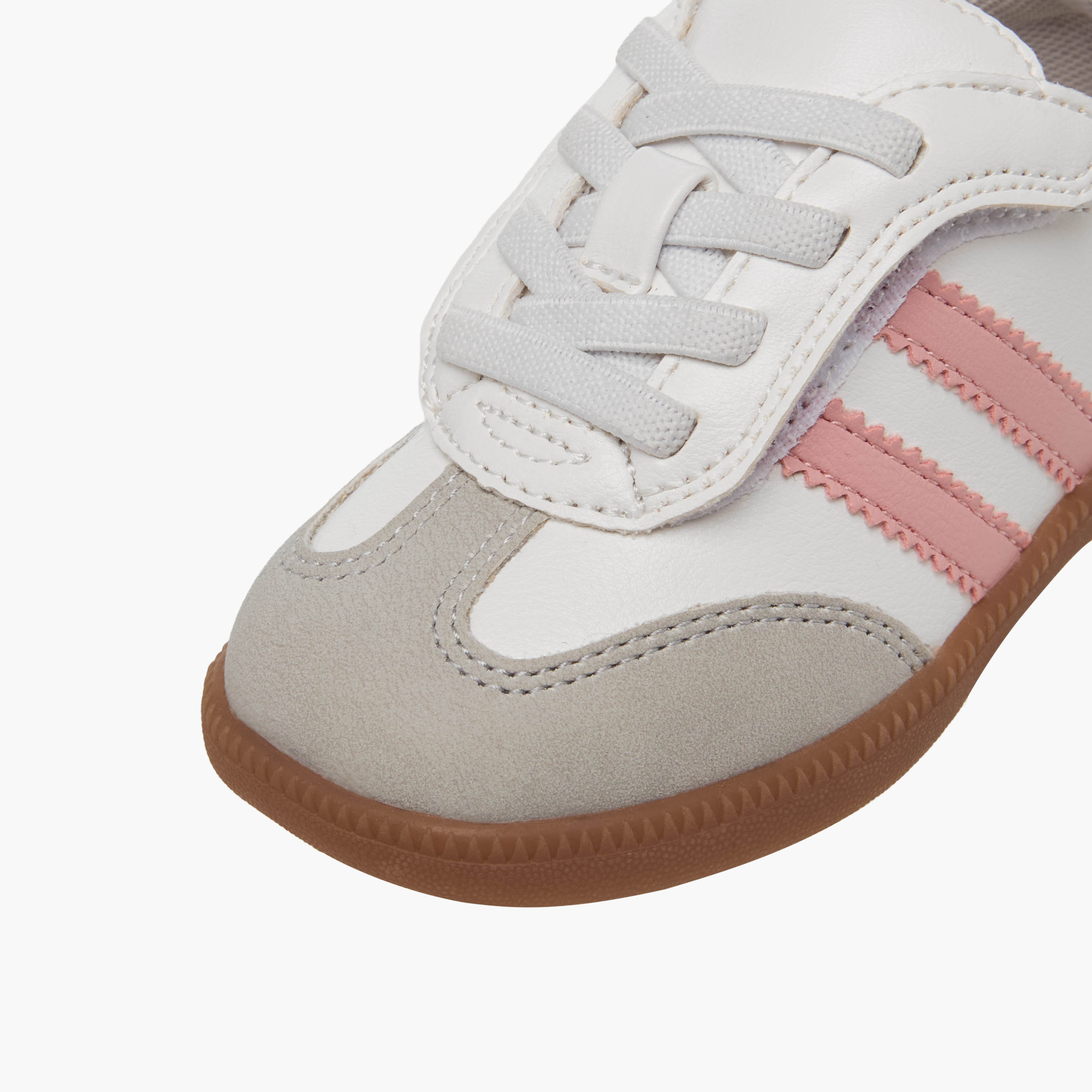 Barefeet Girls Panelled Hook and Loop Sneakers-girls-shoes-sneakers-image-4