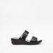 Le Confort Slip-On Slide Sandals with Buckle Detail-Women%27s Flat Sandals-thumbnail-1