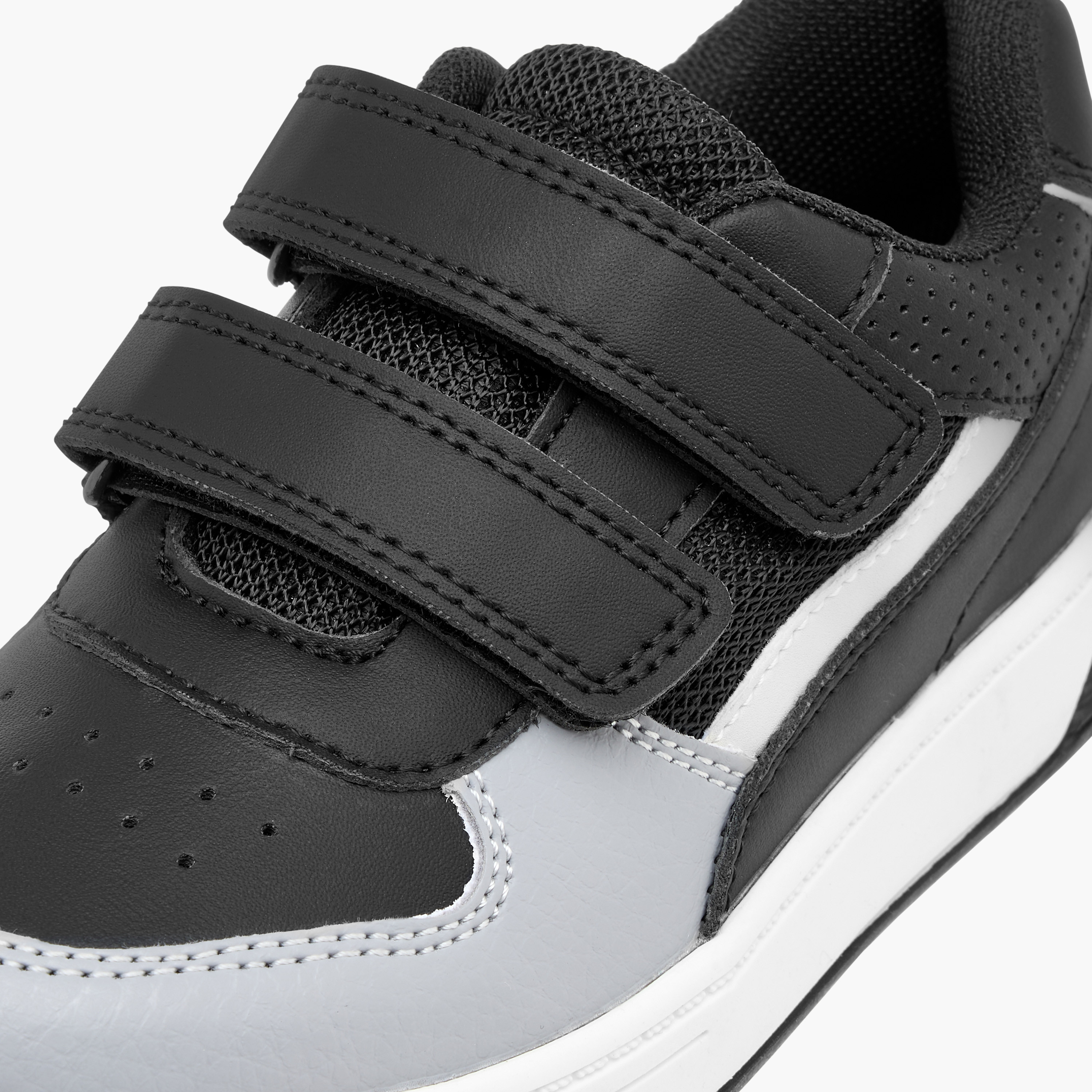 Juniors Panelled Sneakers with Hook and Loop Closure-boys-shoes-sneakers-image-4