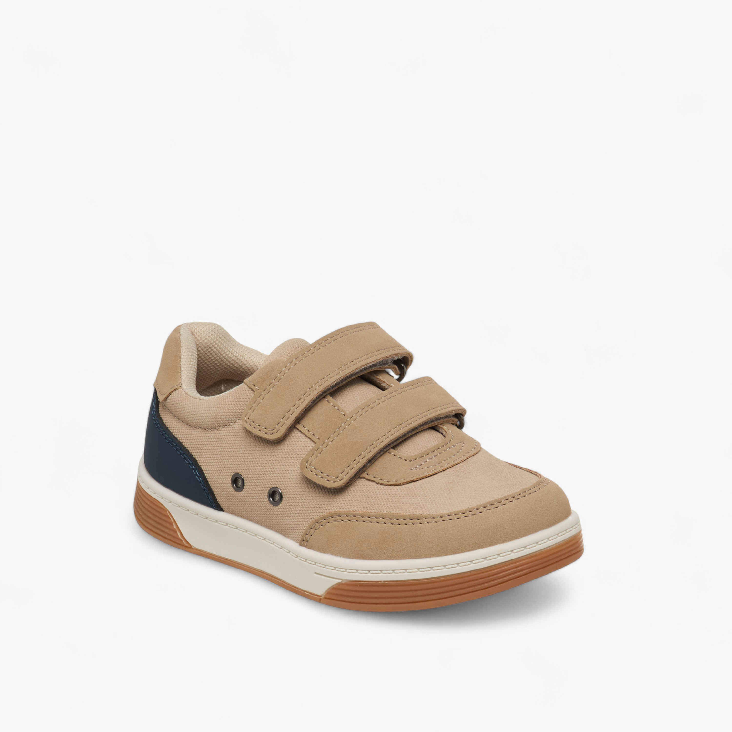 Juniors Colourblock Sneakers with Hook and Loop Closure-boys-shoes-sneakers-image-2