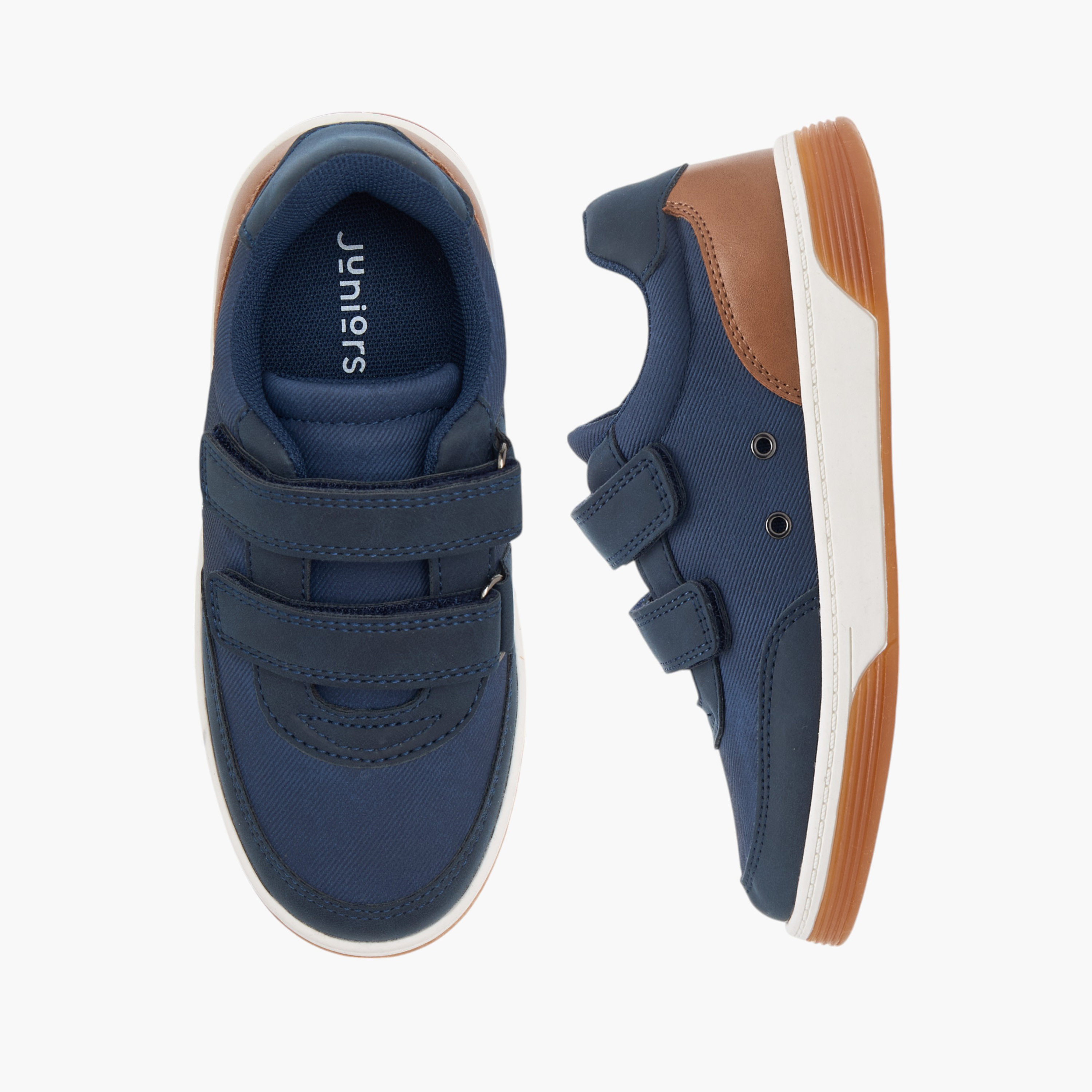حذاء سنيكرز قوالب ملونة بشريط إغلاق لاصق من جونيورز-boys-shoes-sneakers-image-1