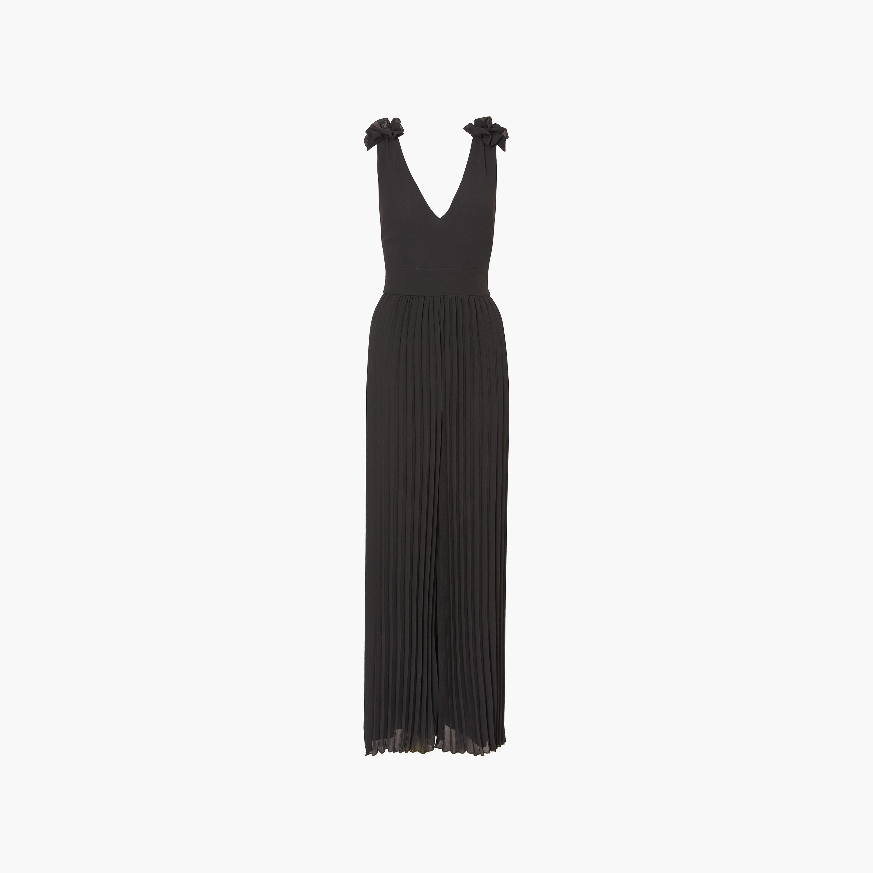 Quiz Pleated Chiffon Black Women's Jumpsuit-women-clothing-jumpsuits-image-5