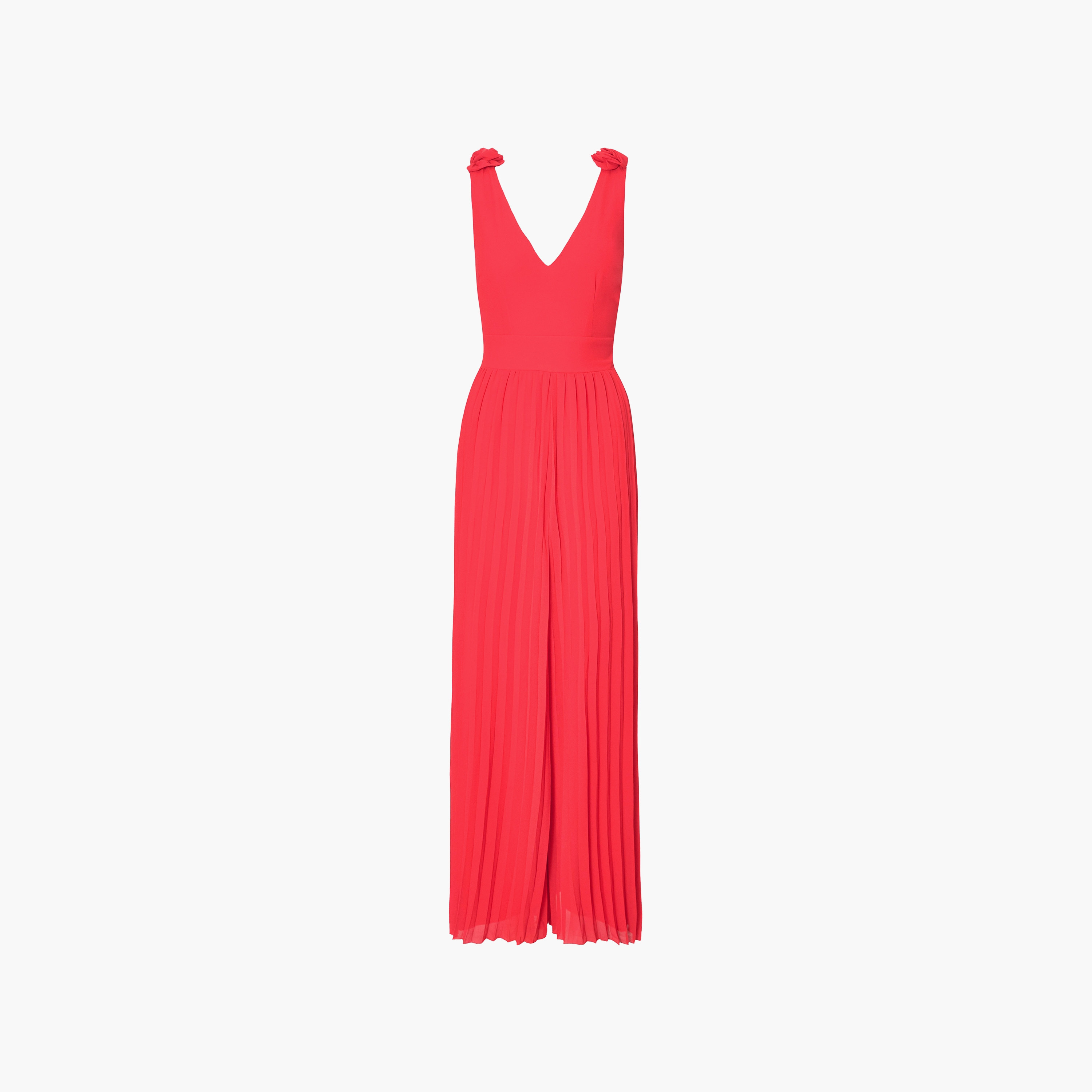 Quiz Pleated Chiffon Red Women's Jumpsuit-women-clothing-jumpsuits-image-5