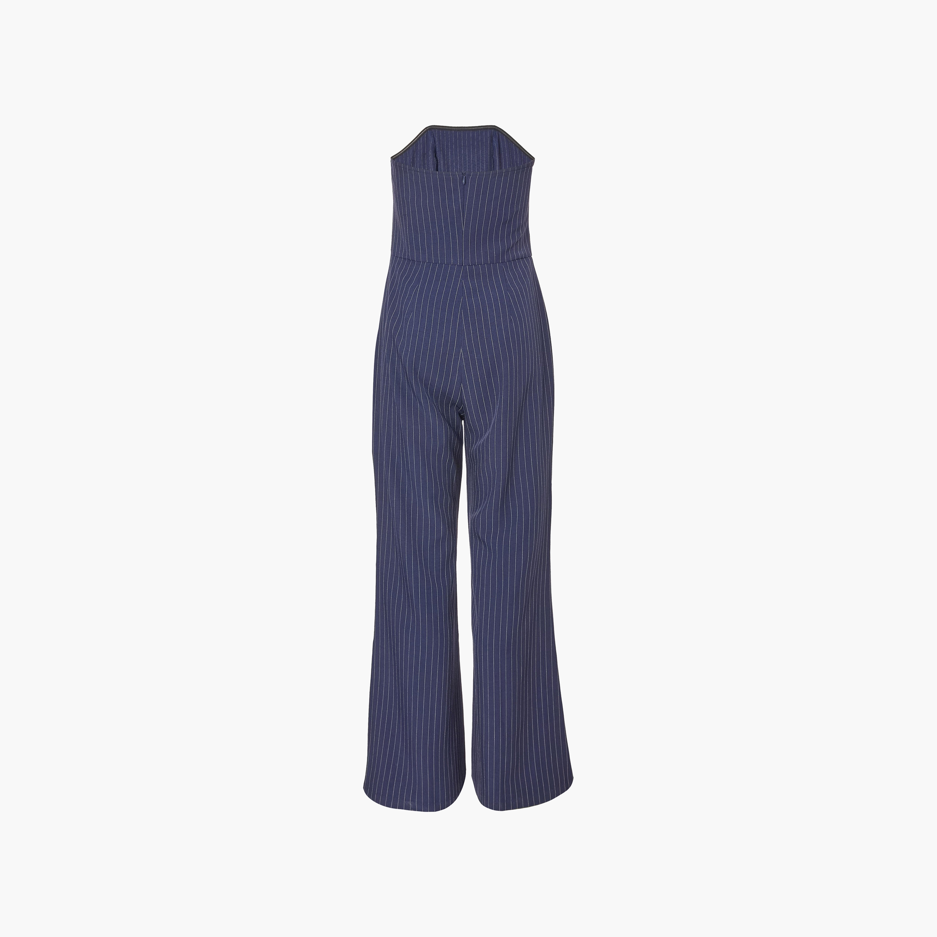 Quiz Striped Strapless Bandeau Navy Women's Jumpsuit-women-clothing-jumpsuits-image-6