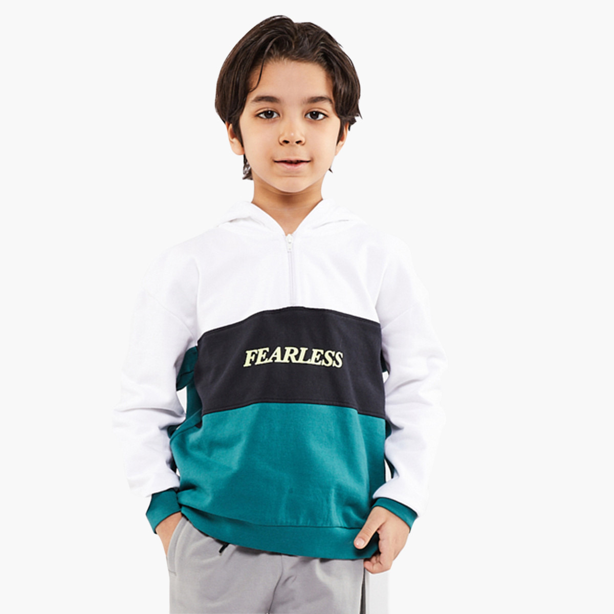 Blueage Boys Colour Blocking Front Zipper Hooded Sweatshirt-baby-boys-clothing-shirts-image-1