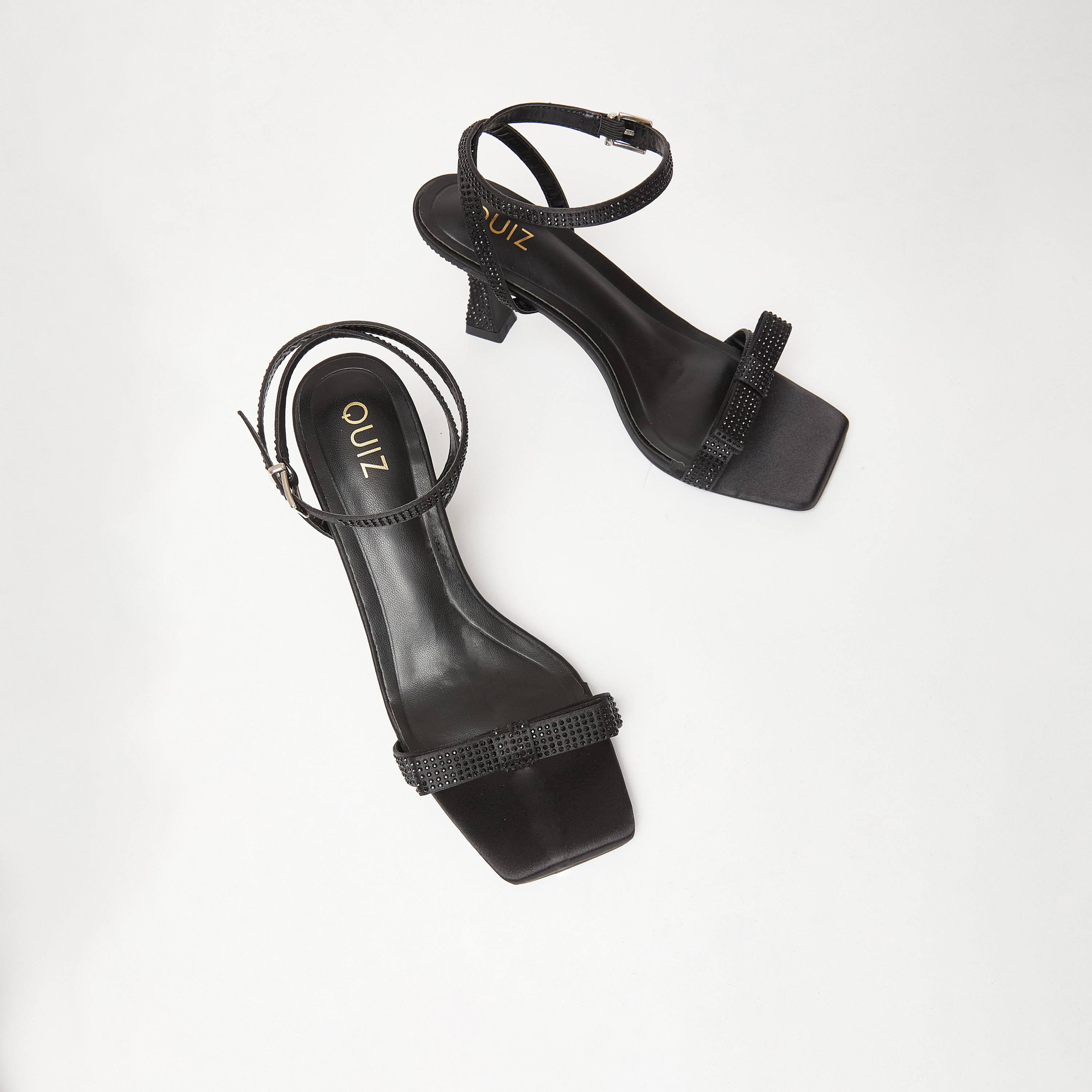 Quiz Diamante Square Bow Front Flared Heel Sandal | 203378000-women-shoes-sandals-heeled-image-2