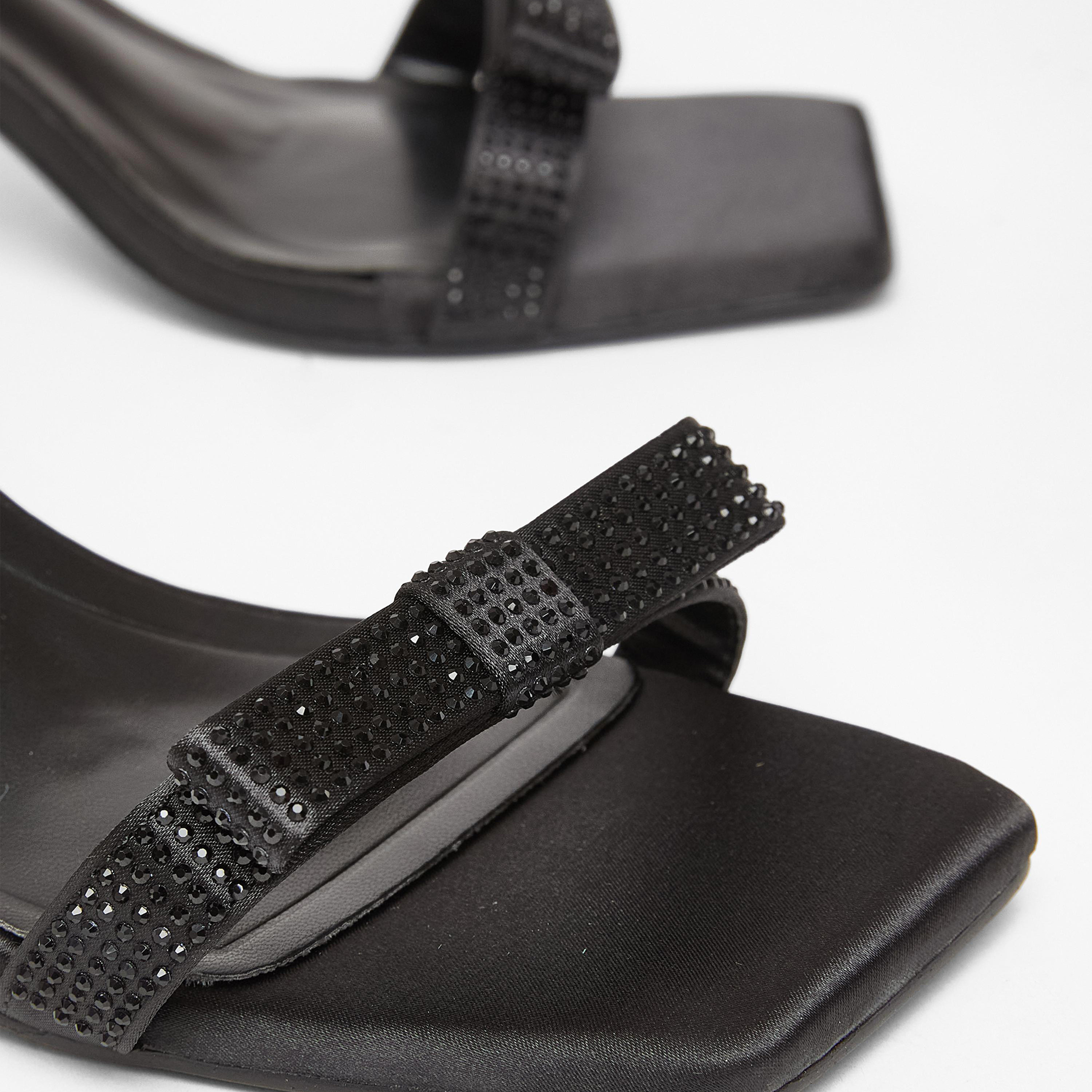 Quiz Diamante Square Bow Front Flared Heel Sandal | 203378000-women-shoes-sandals-heeled-image-3