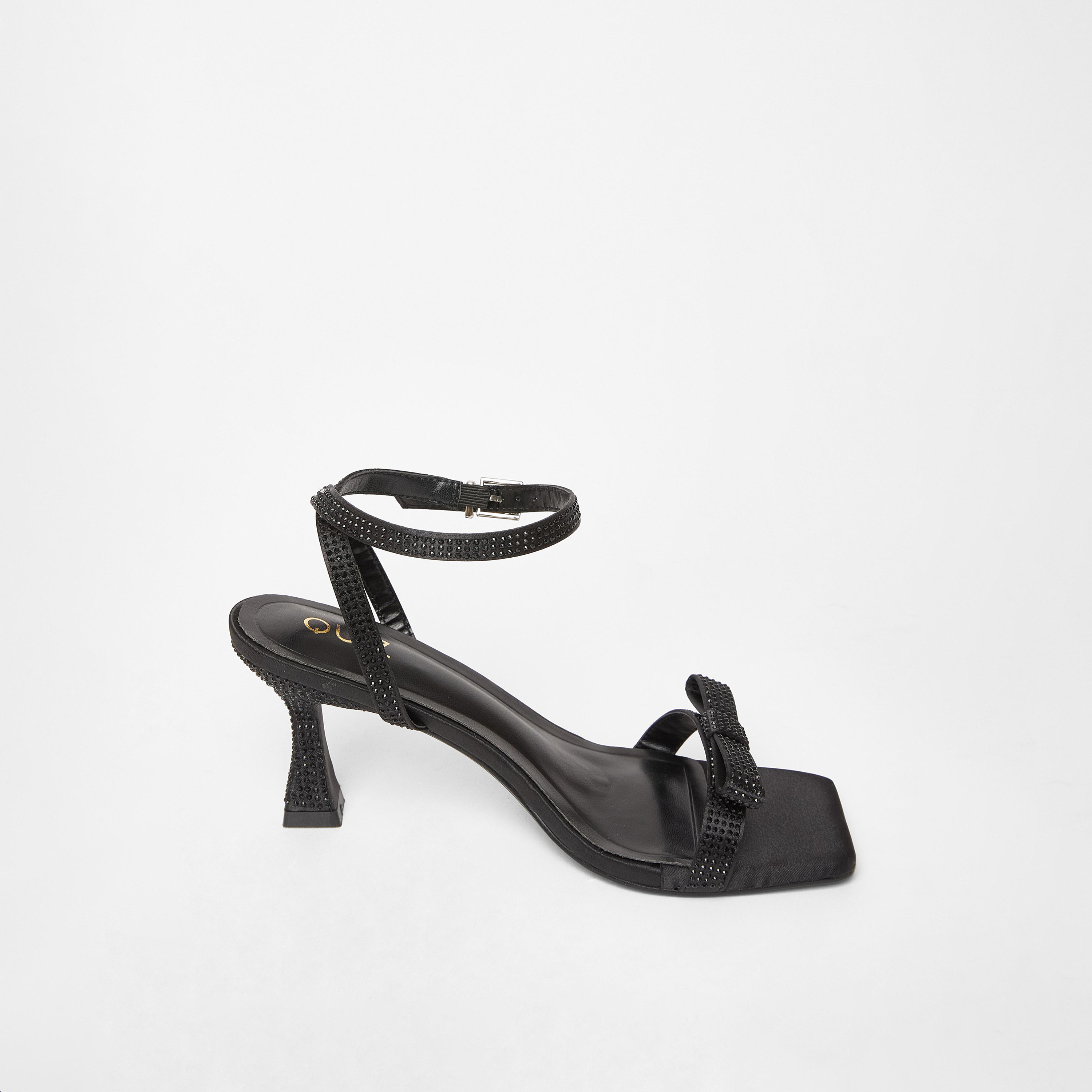 Quiz Diamante Square Bow Front Flared Heel Sandal | 203378000-women-shoes-sandals-heeled-image-4